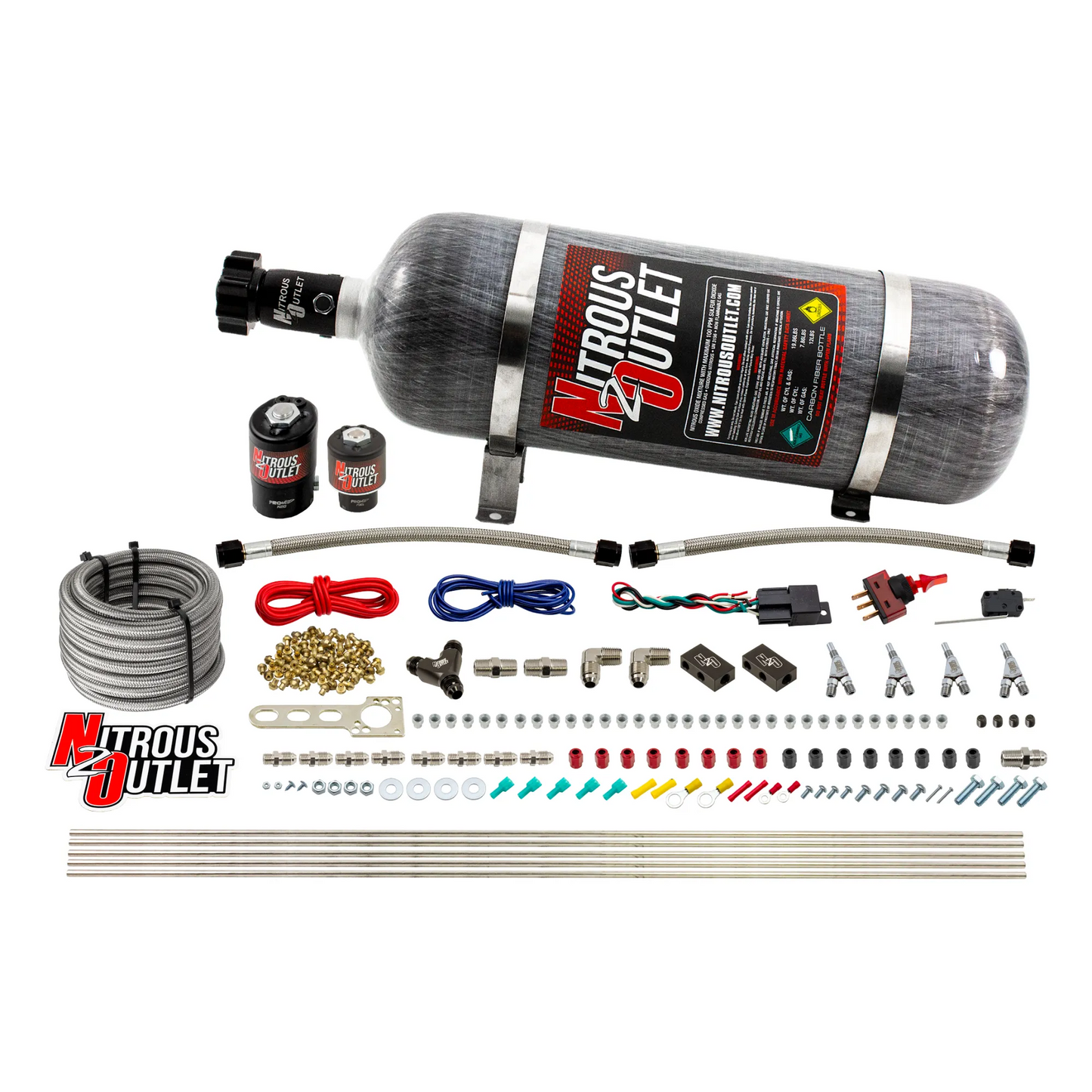 4 Cylinder 2 Solenoid Direct Port System With Distribution Blocks, SBT Nozzle (Gas)