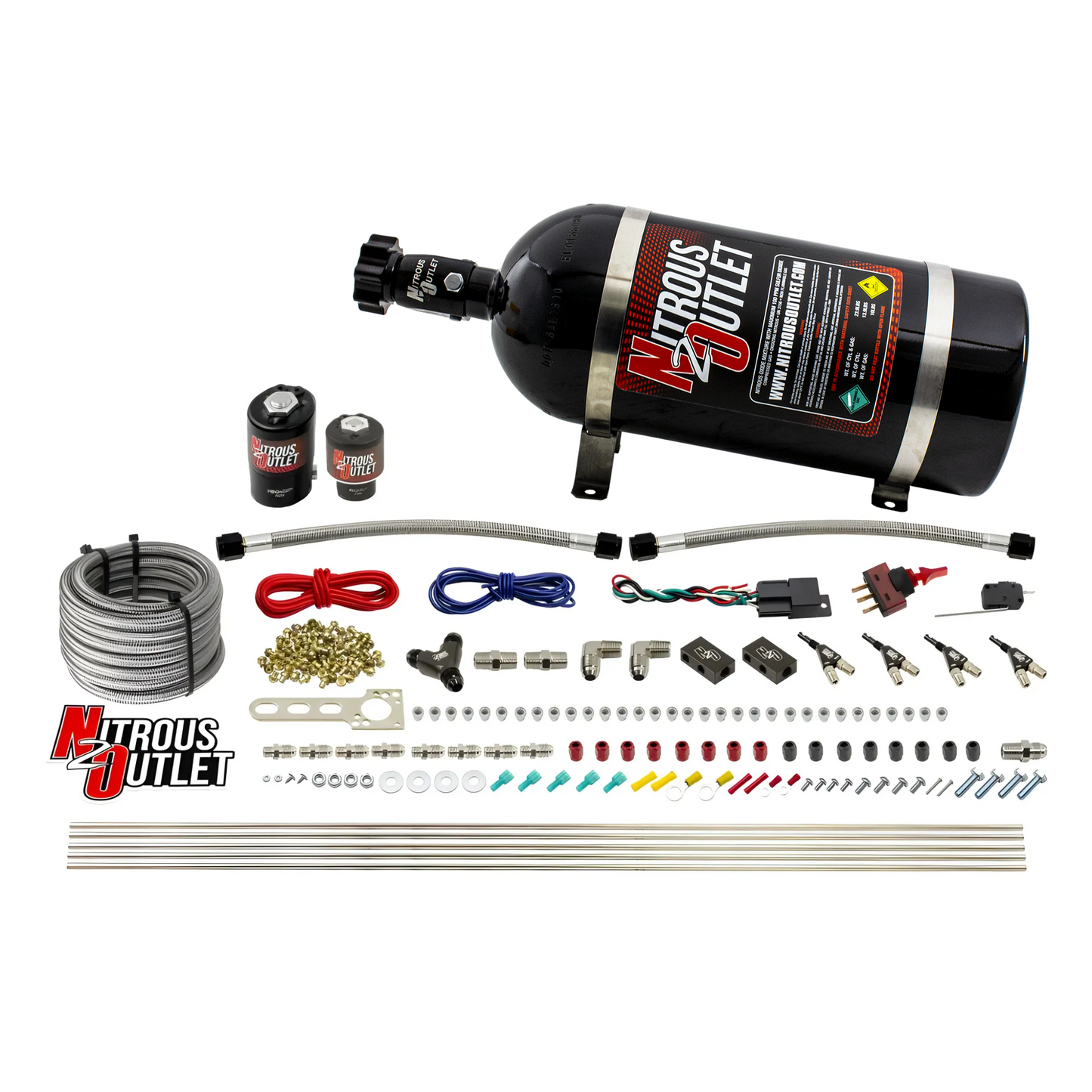 4 Cylinder 2 Solenoid Direct Port System With Distribution Blocks  (Gas) - 45-55 PSI