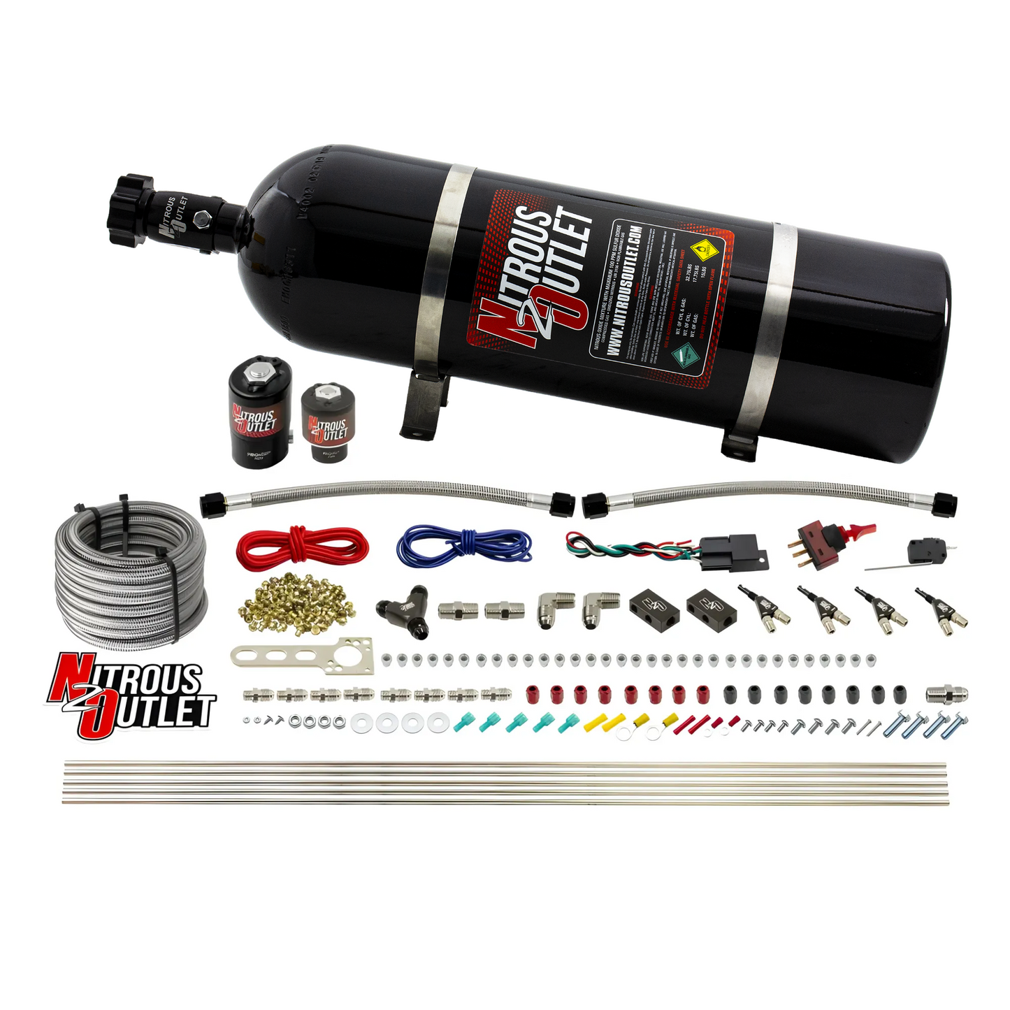 4 Cylinder 2 Solenoid Direct Port System With Distribution Blocks  (Gas) - 45-55 PSI