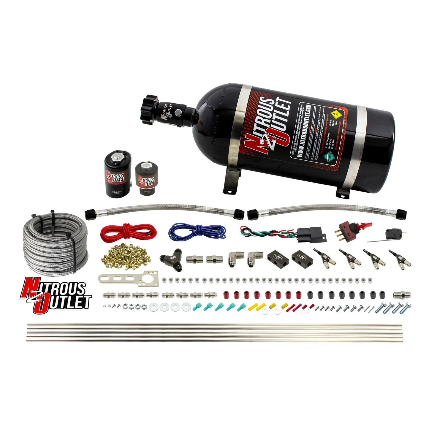 4 Cylinder 2 Solenoid Direct Port System With Distribution Blocks (E85) - 45-55 PSI