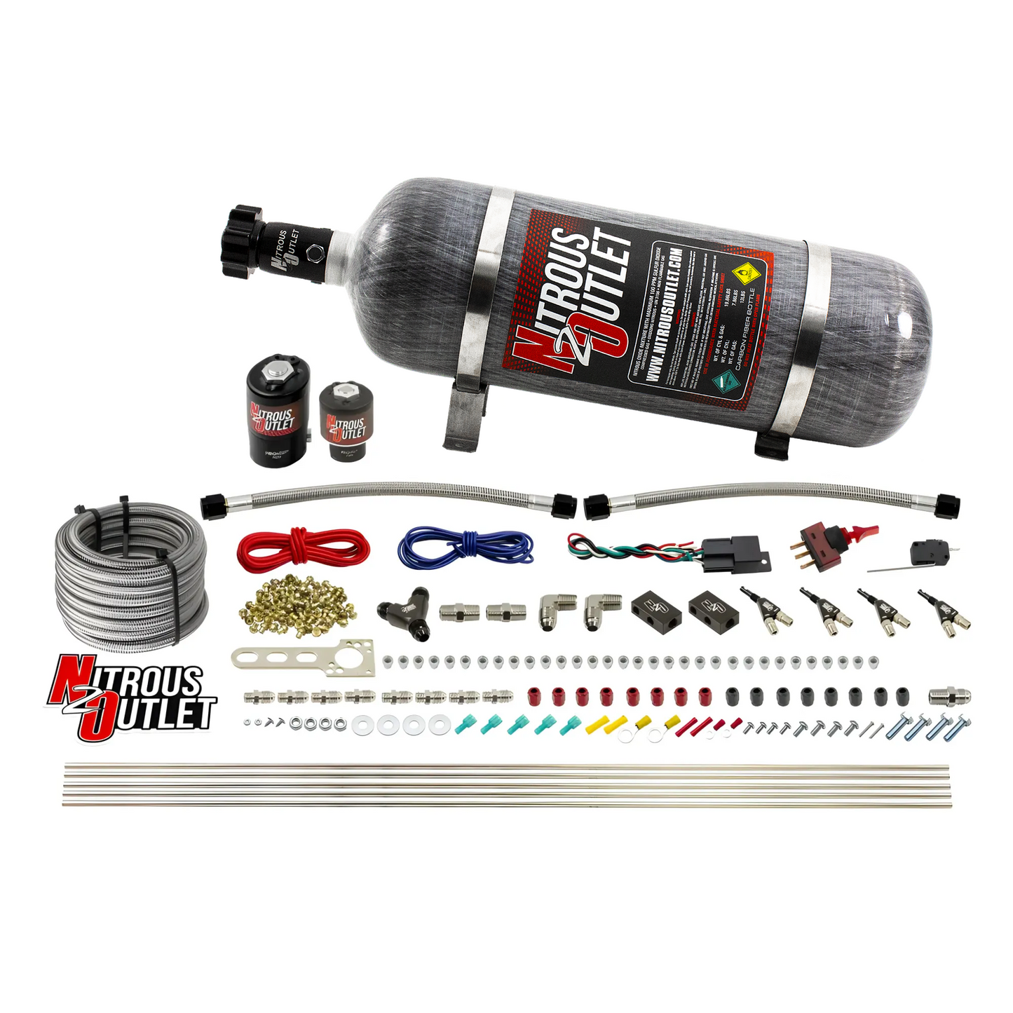4 Cylinder 2 Solenoid Direct Port System With Distribution Blocks (E85) - 45-55 PSI