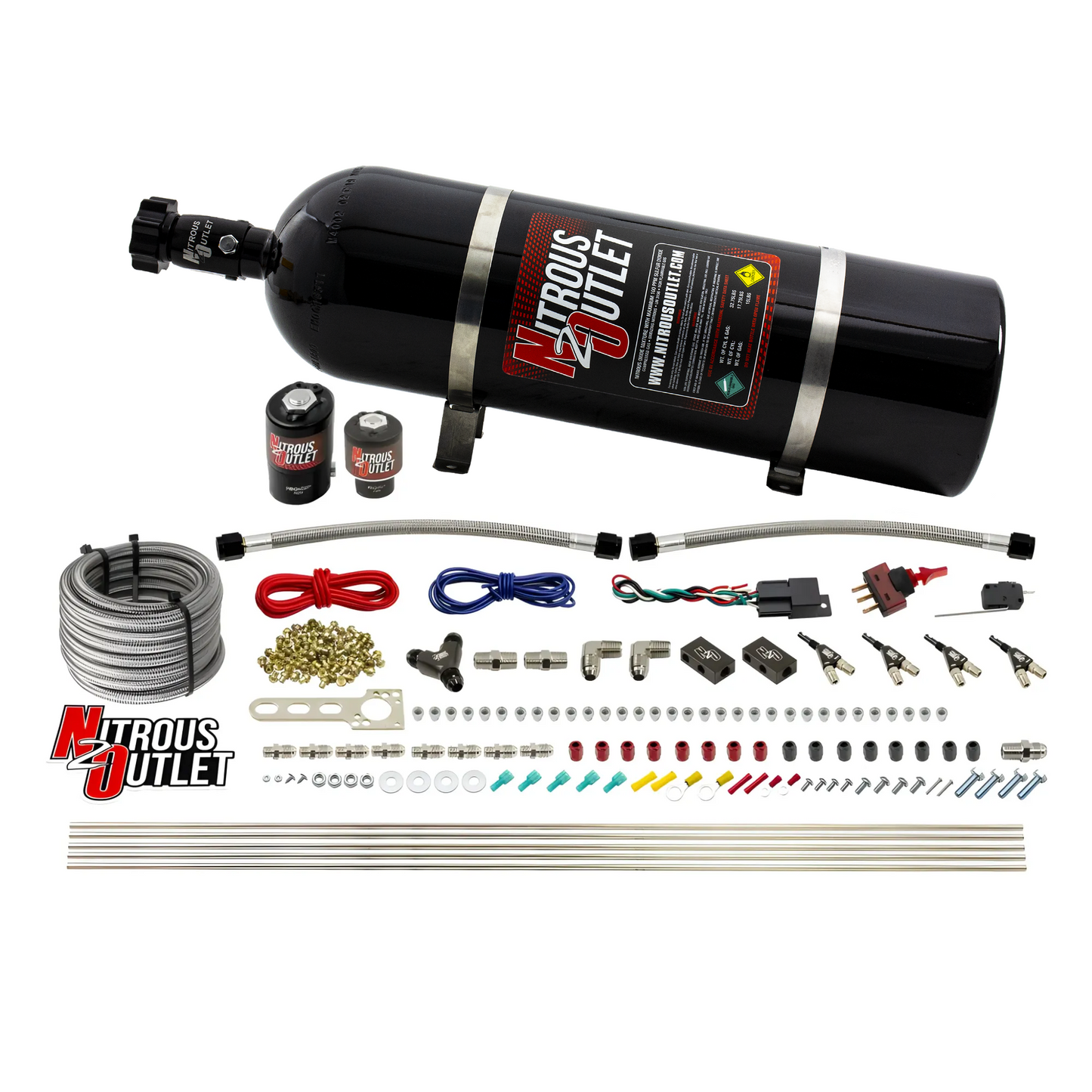 4 Cylinder 2 Solenoid Direct Port System With Distribution Blocks (E85) - 45-55 PSI