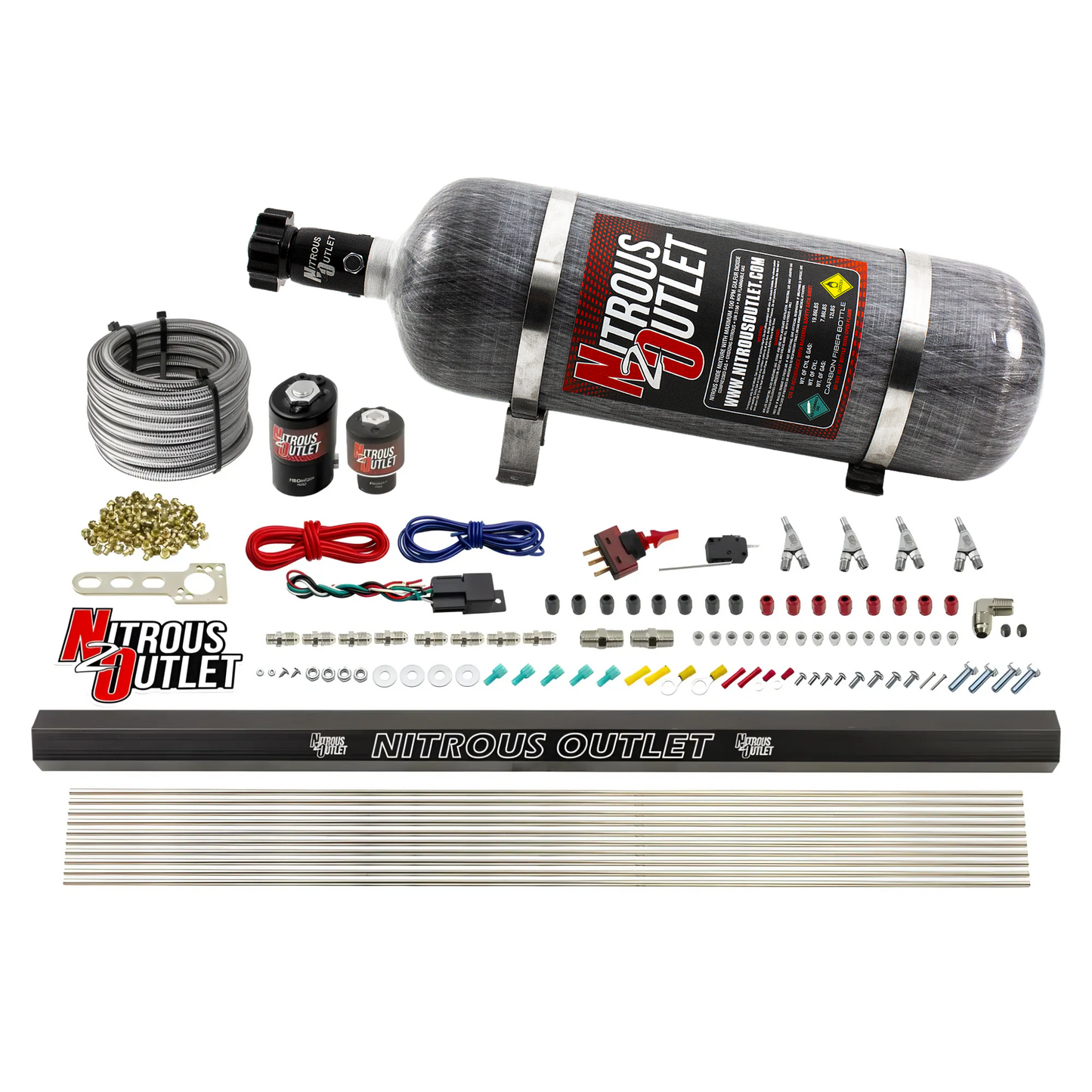 4 Cylinder 2 Solenoid Direct Port System With Single Injection Rail, SBT Nozzle (E85) - 45-55 PSI