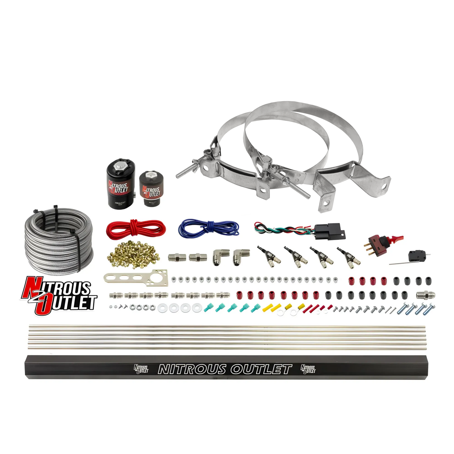 4 Cylinder 2 Solenoid Direct Port System With Single Injection Rail (Gas) - 45-55 PSI