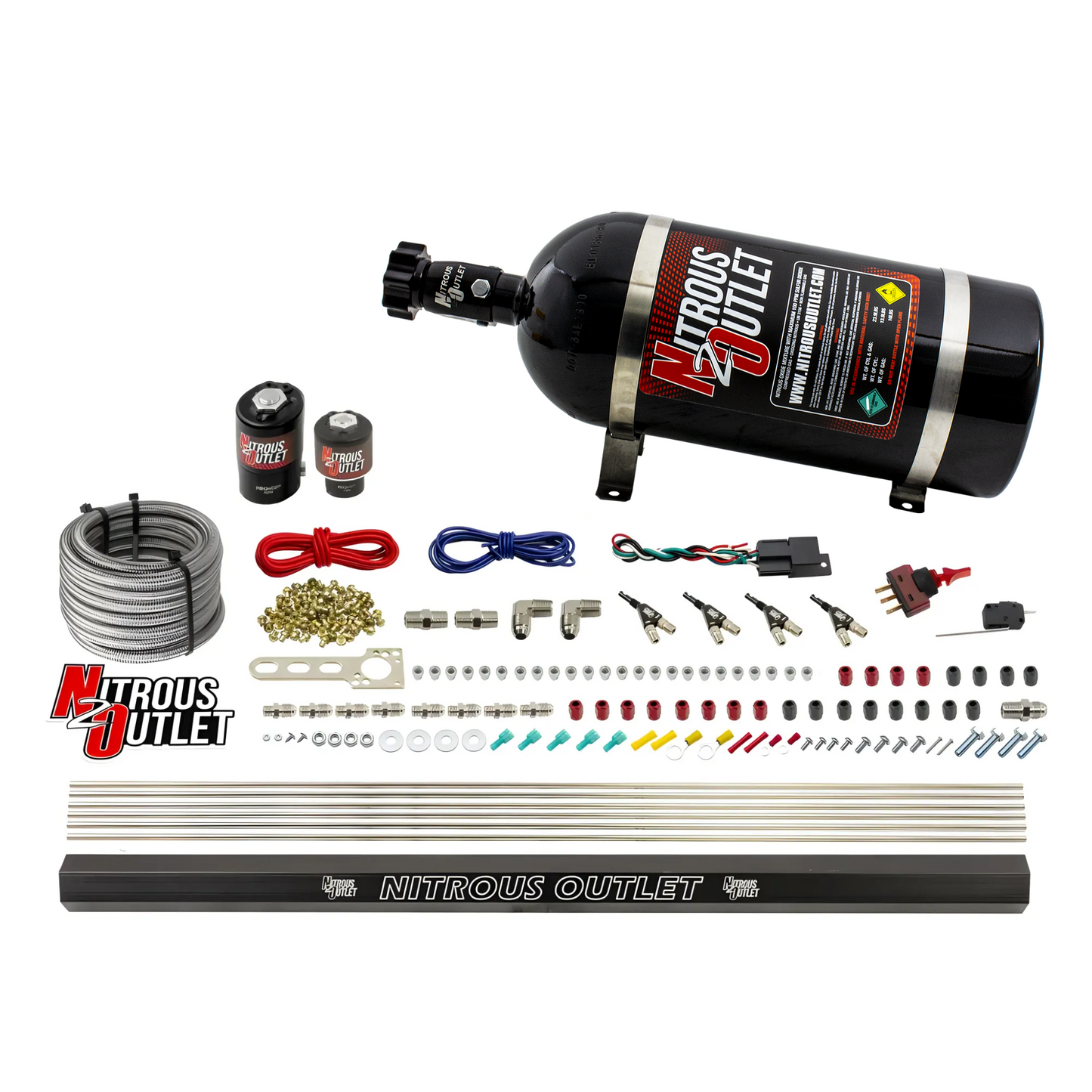 4 Cylinder 2 Solenoid Direct Port System With Single Injection Rail (Gas) - 45-55 PSI