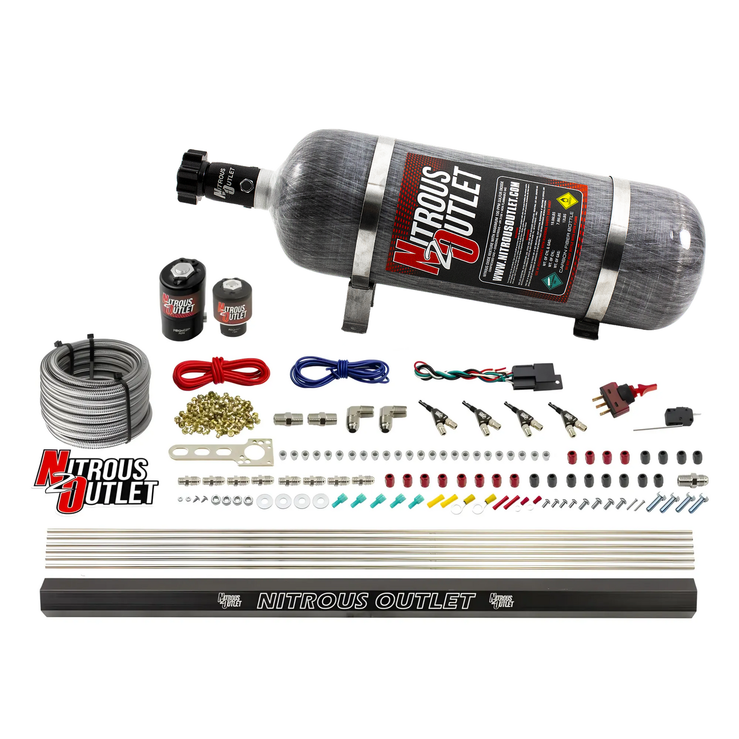 4 Cylinder 2 Solenoid Direct Port System With Single Injection Rail (Gas) - 45-55 PSI