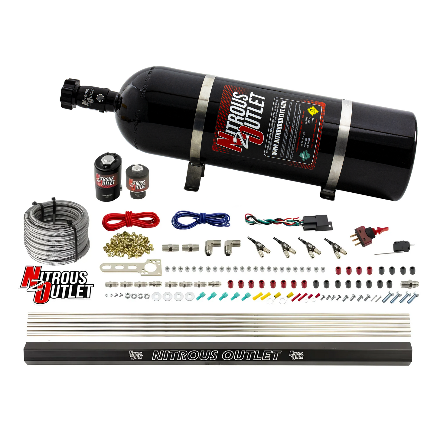 4 Cylinder 2 Solenoid Direct Port System With Single Injection Rail (Gas) - 45-55 PSI