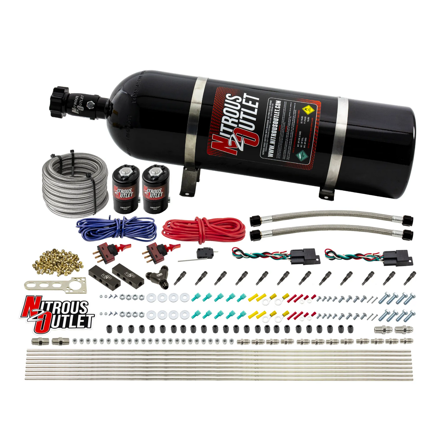 6 Cylinder 2 Solenoid Dual Stage Dry Direct Port System With Compact Distribution Blocks