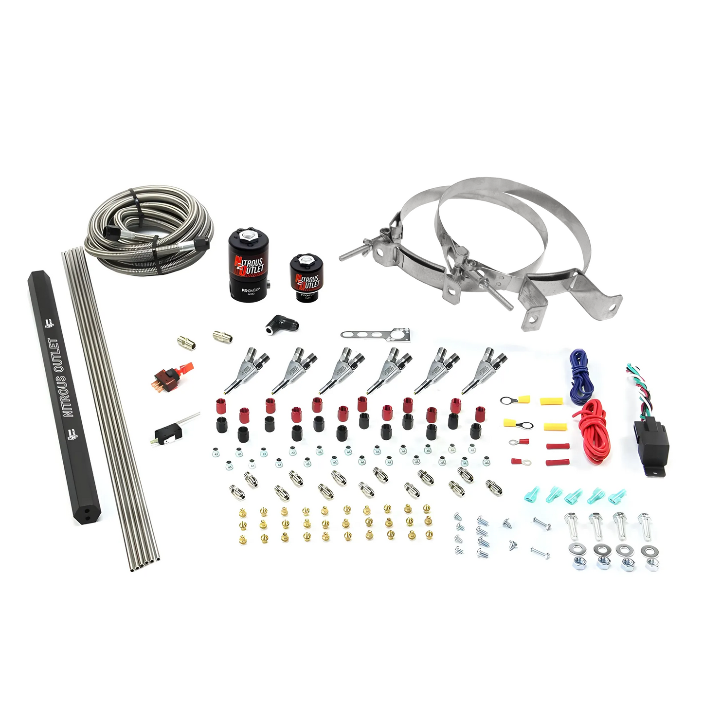 6 Cylinder 2 Solenoid Direct Port System With Single Injection Rail and Straight Blow Through Nozzles, Low Fuel Pressure Gas