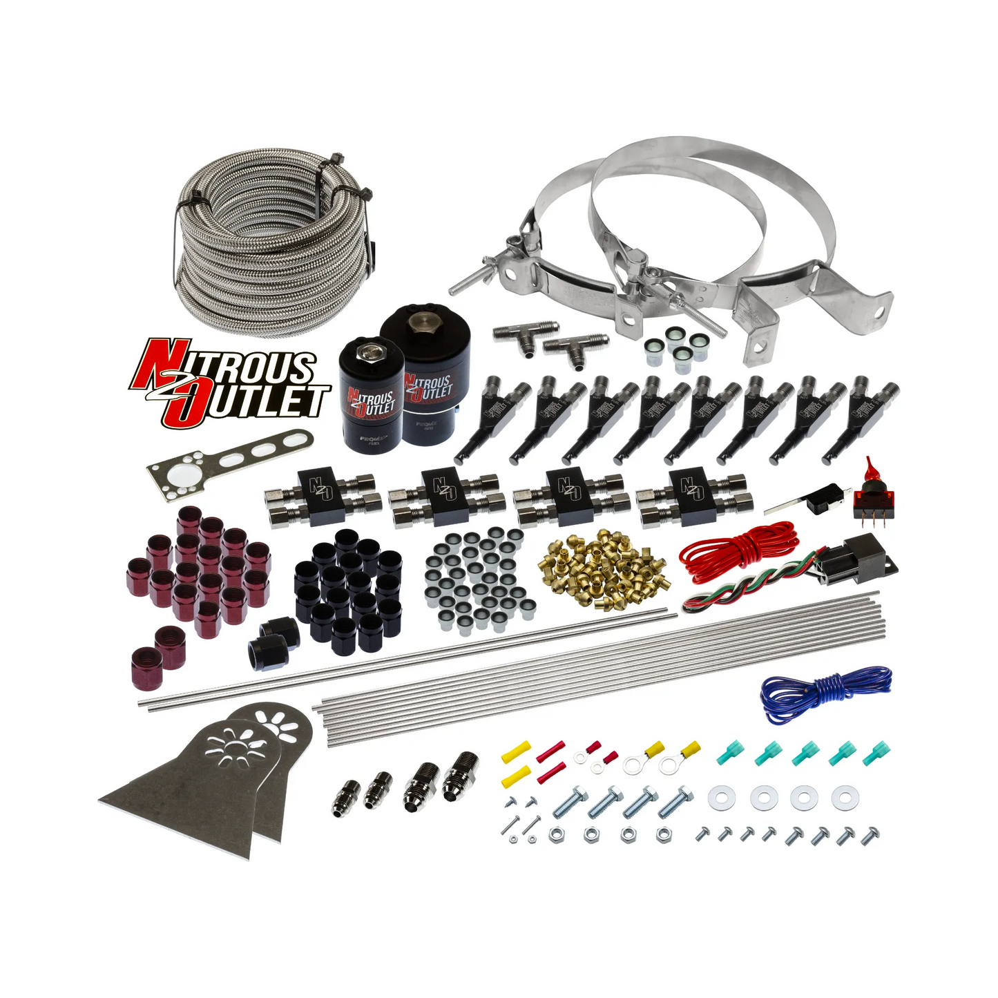 8 Cylinder Single Stage Direct Port Nitrous System - .178 Nitrous/.310 Fuel Solenoids