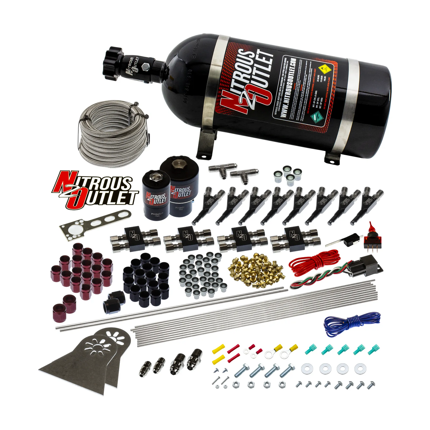 8 Cylinder Single Stage Direct Port Nitrous System - .178 Nitrous/.310 Fuel Solenoids