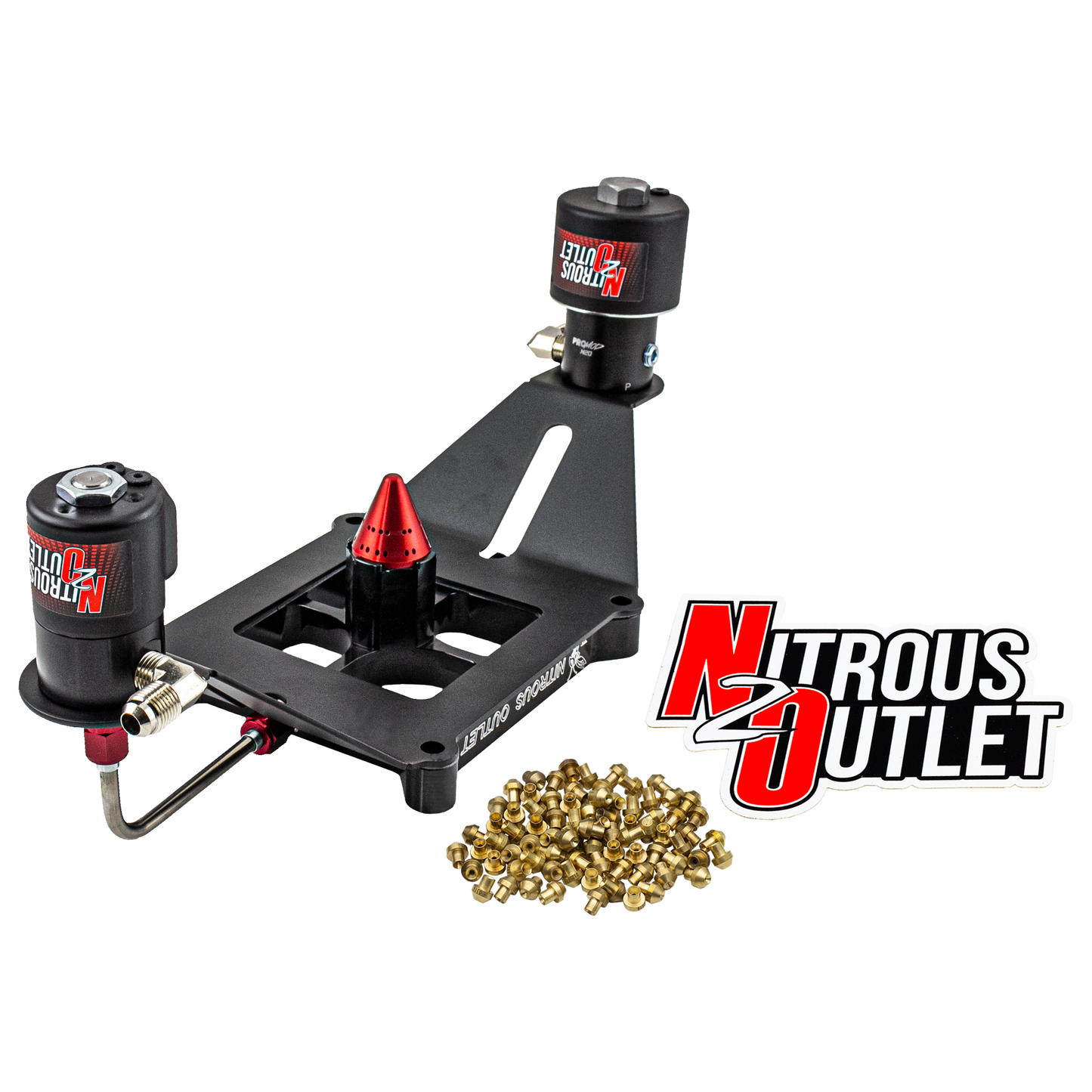 Stinger 3 Race Wet 4150 Deep Break Solenoids Forward Nitrous Plate Conversion