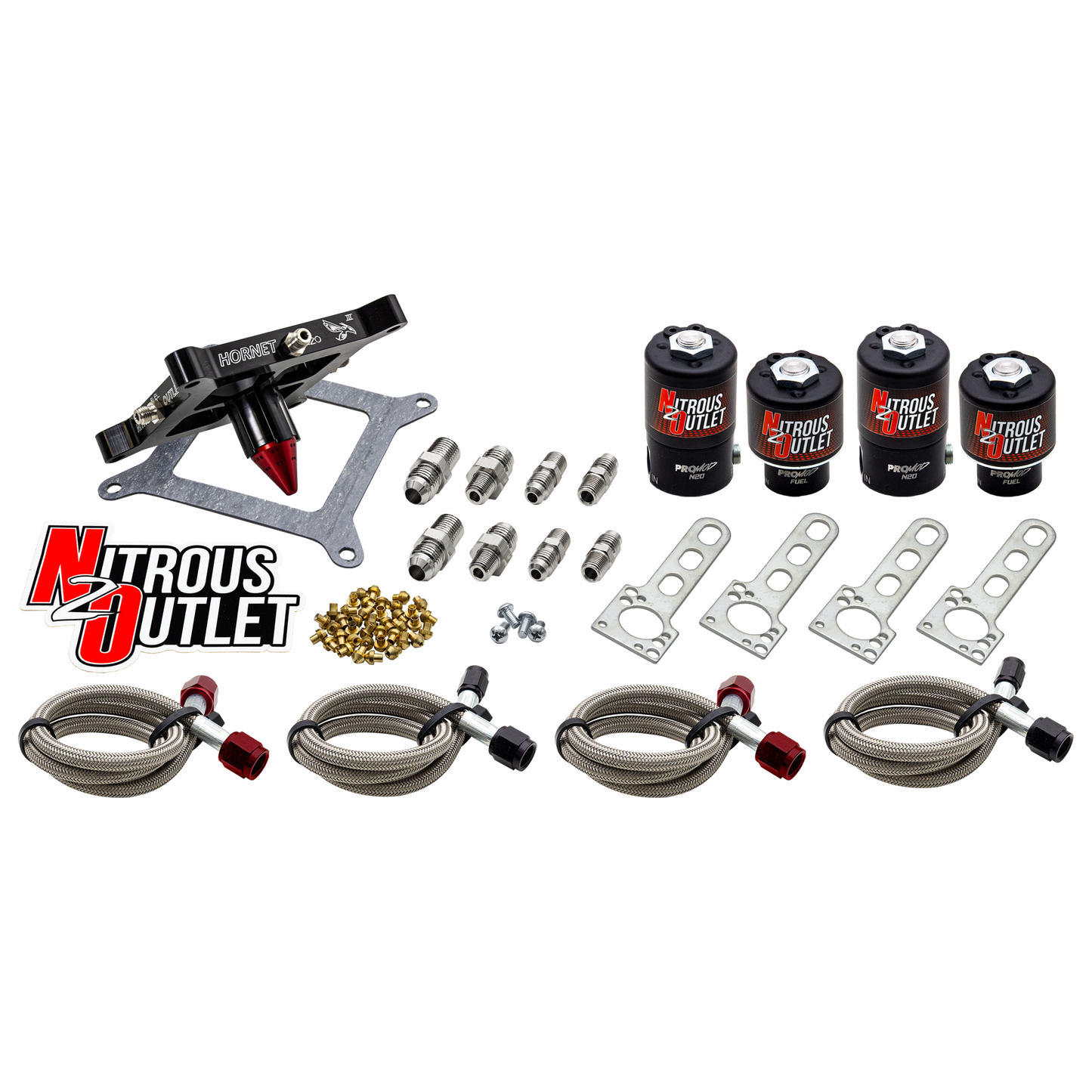 Hornet 3 4150 Dual Stage Solenoid Forward Conversion Kit - Two .122 Nitrous Solenoids/Two .177 Fuel Solenoids