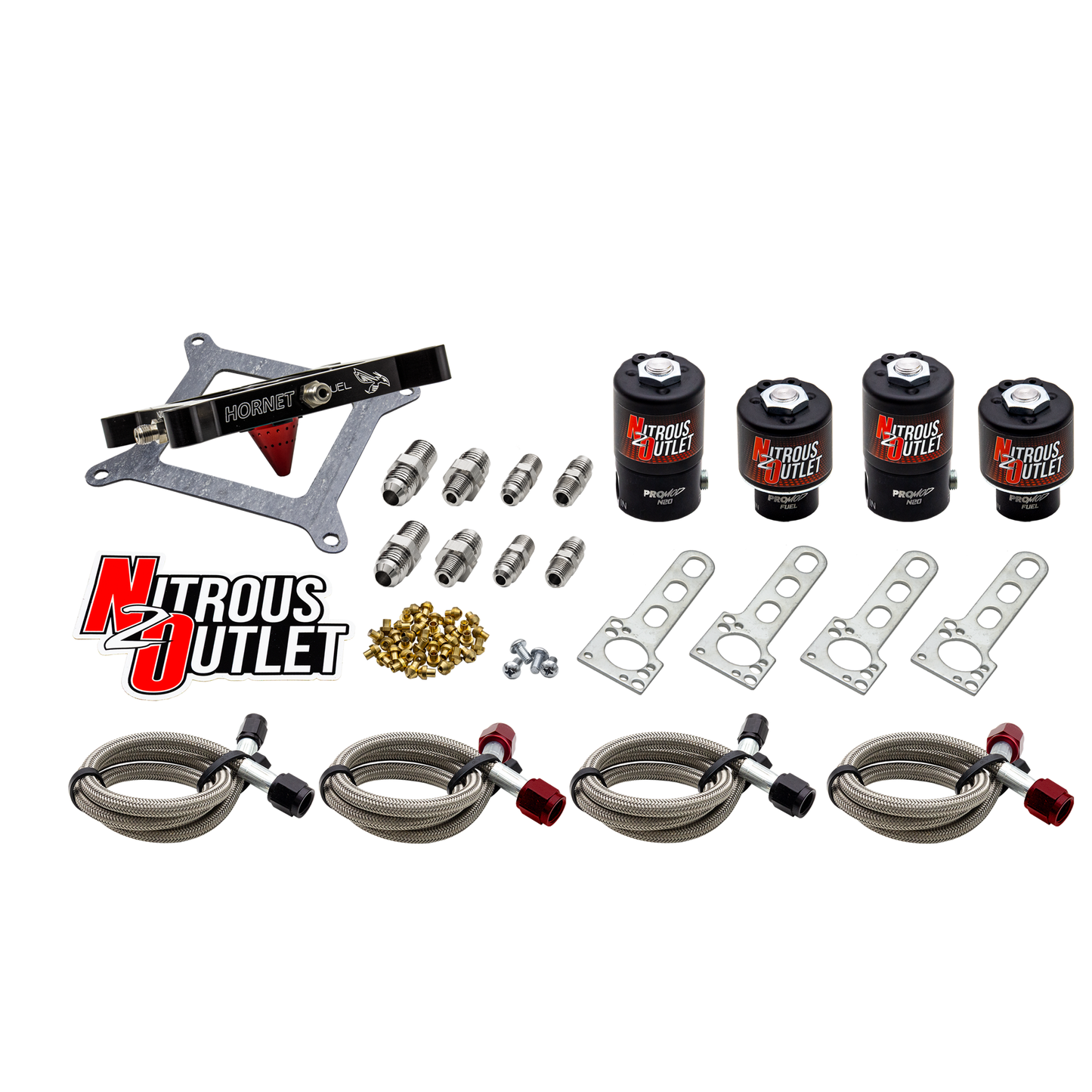 Hornet 2 4150 Dual Stage Solenoid Forward Conversion Kit - Two .122 Nitrous Solenoids/Two .177 Fuel Solenoids