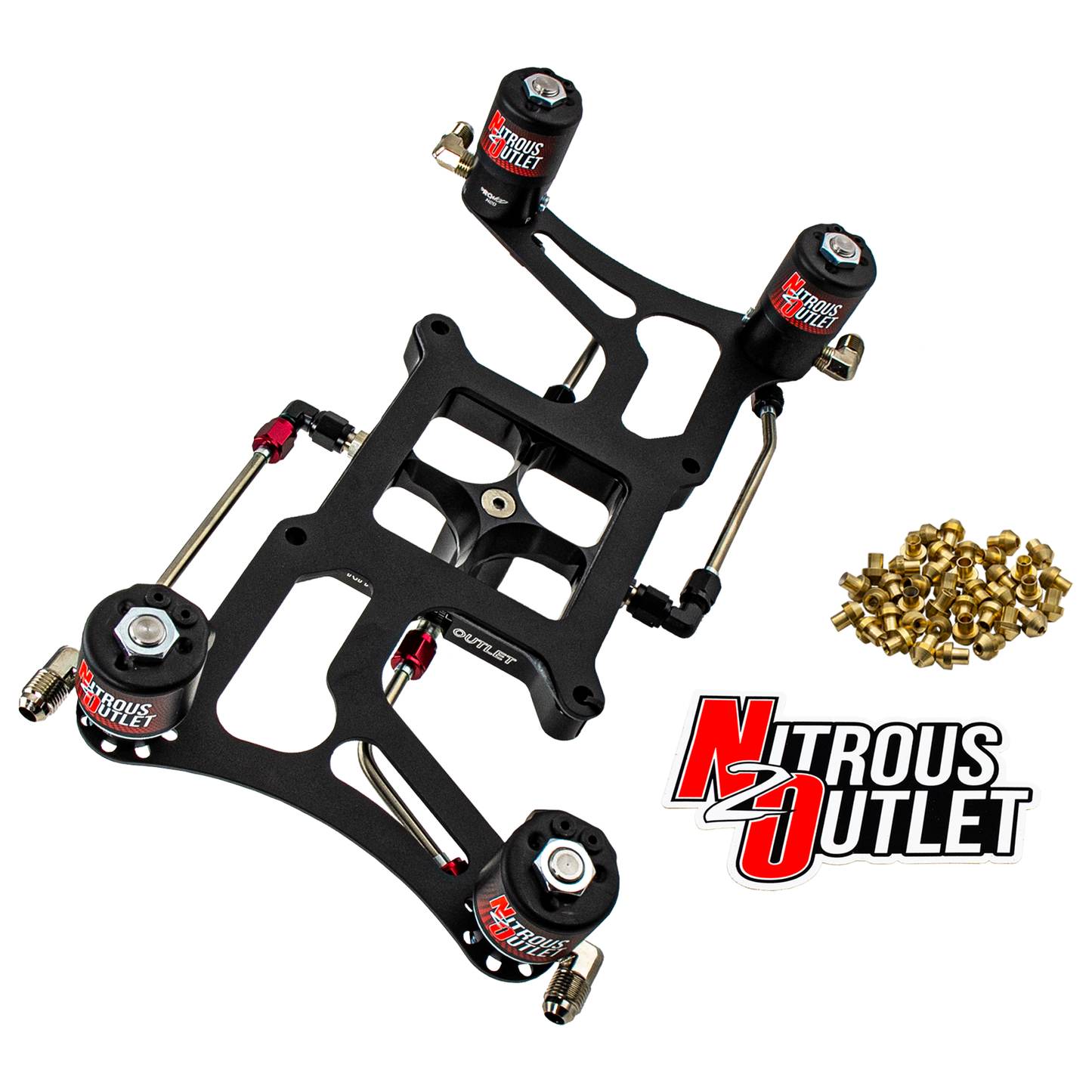 Hornet 3 Standard Wet 4150 Boomerang Solenoids Forward Nitrous Plate Conversion