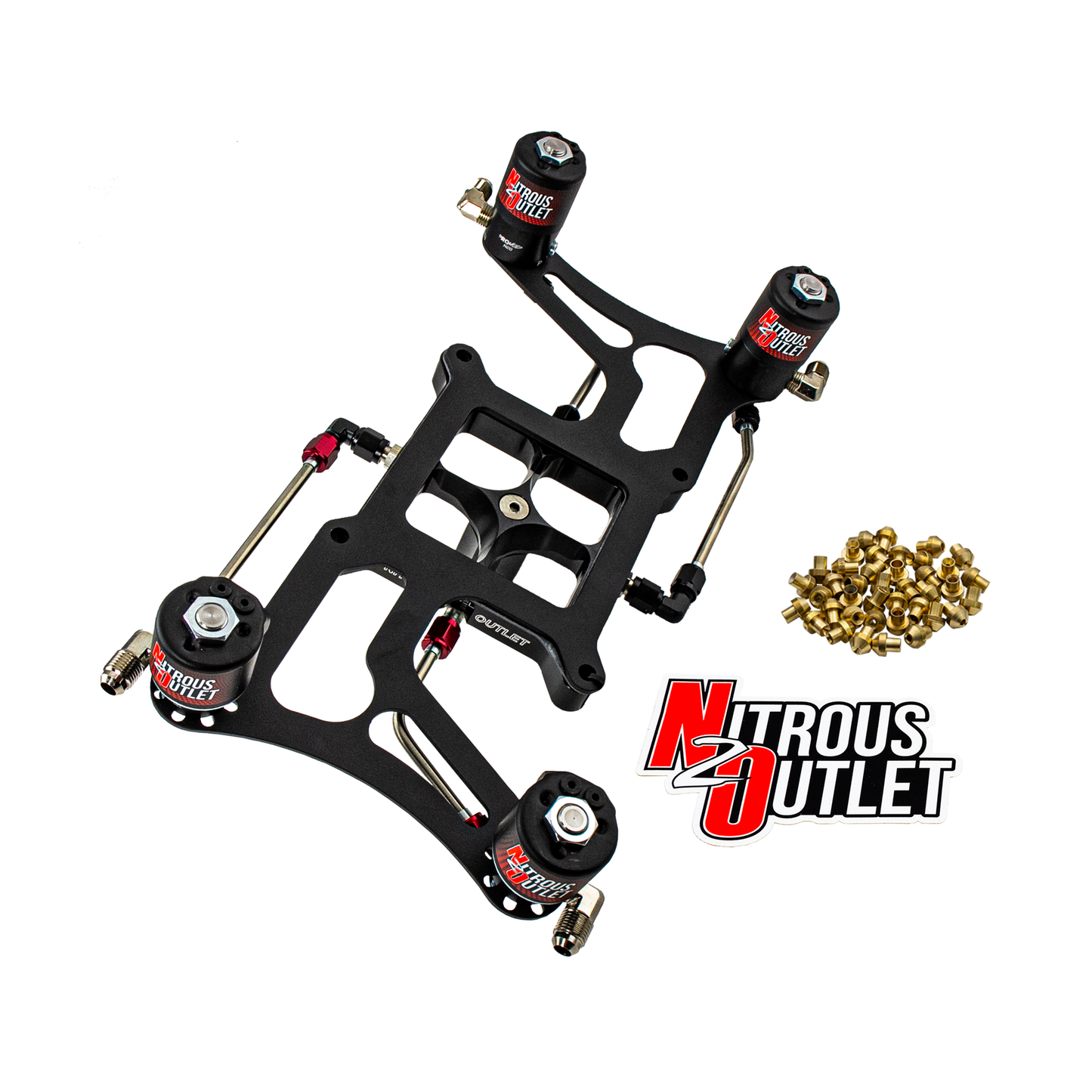 Hornet 2 Standard Wet 4150 Boomerang Solenoids Forward Nitrous Plate Conversion
