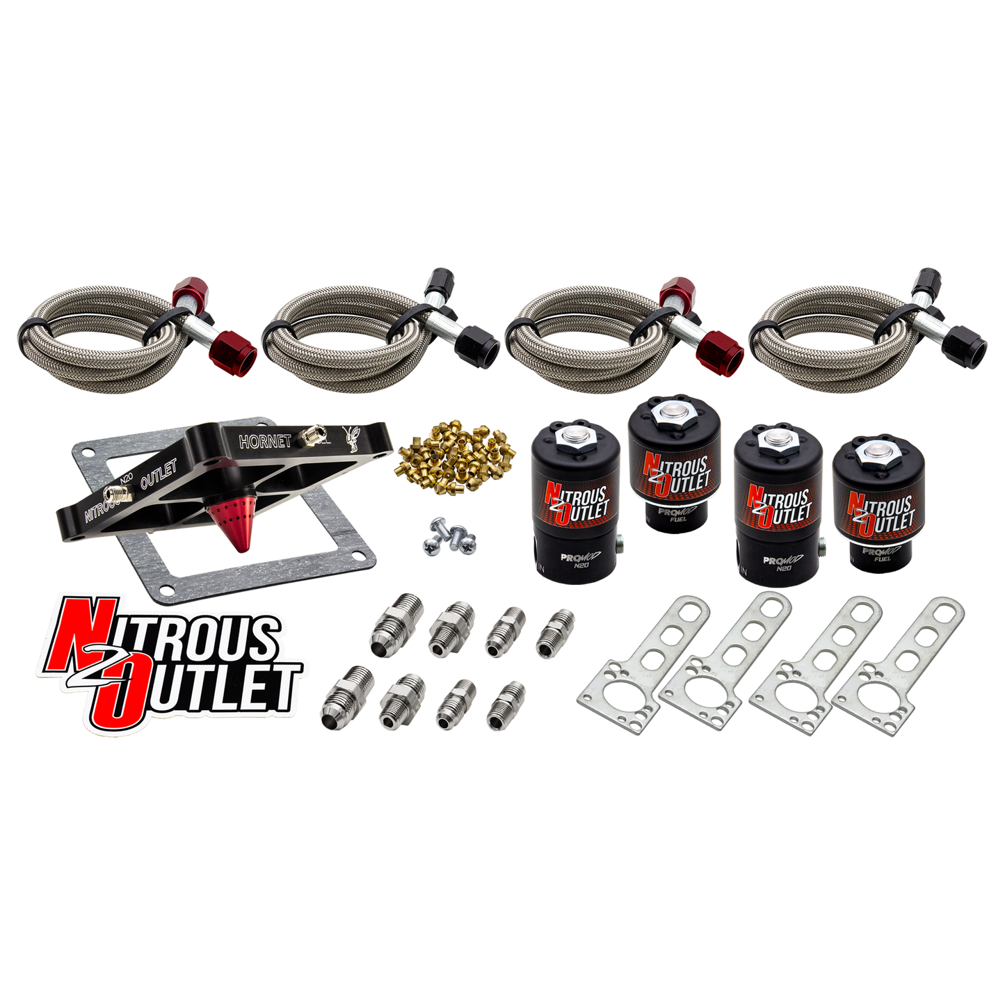 Hornet 2 4500 Dual Stage Solenoid Forward Conversion Kit - Two .122 Nitrous Solenoids/Two .177 Fuel Solenoids
