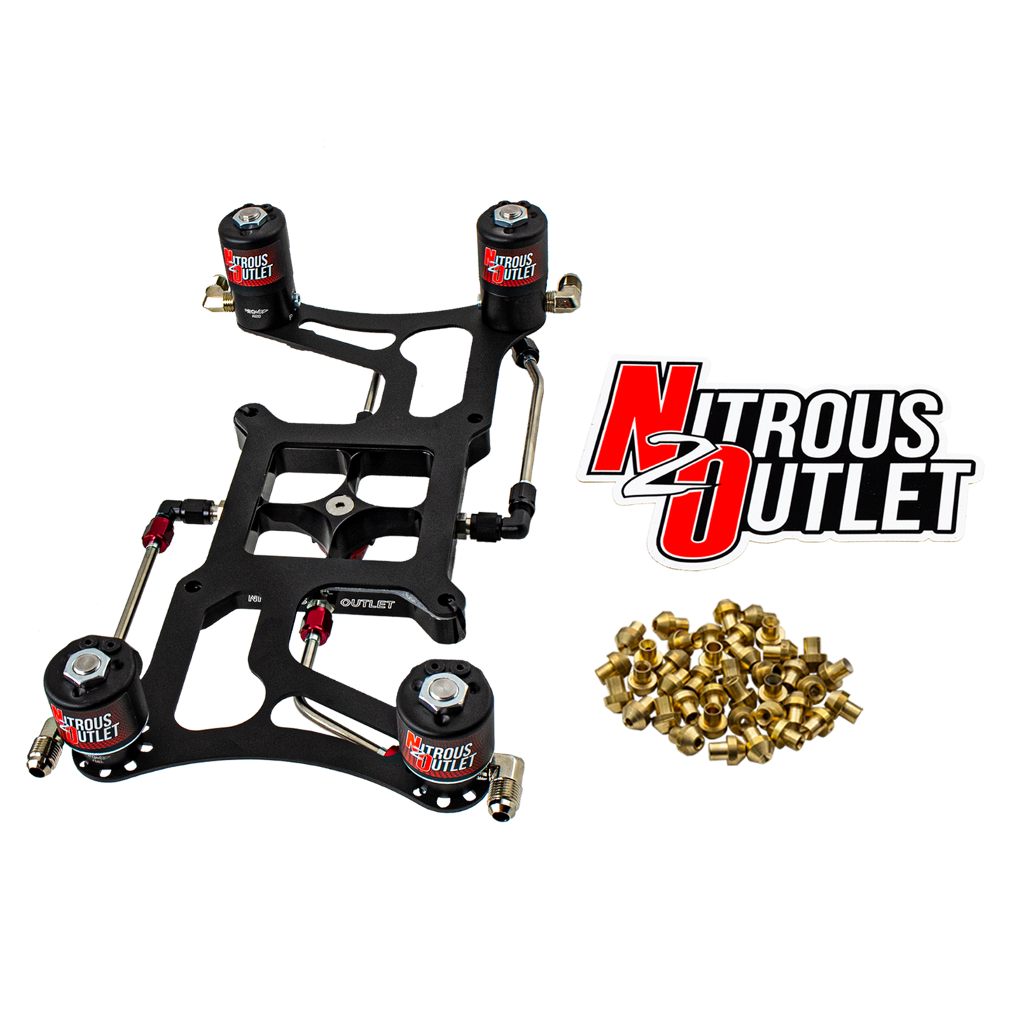 Hornet 2 Standard Wet 4500 Boomerang Solenoids Forward Nitrous Plate Conversion