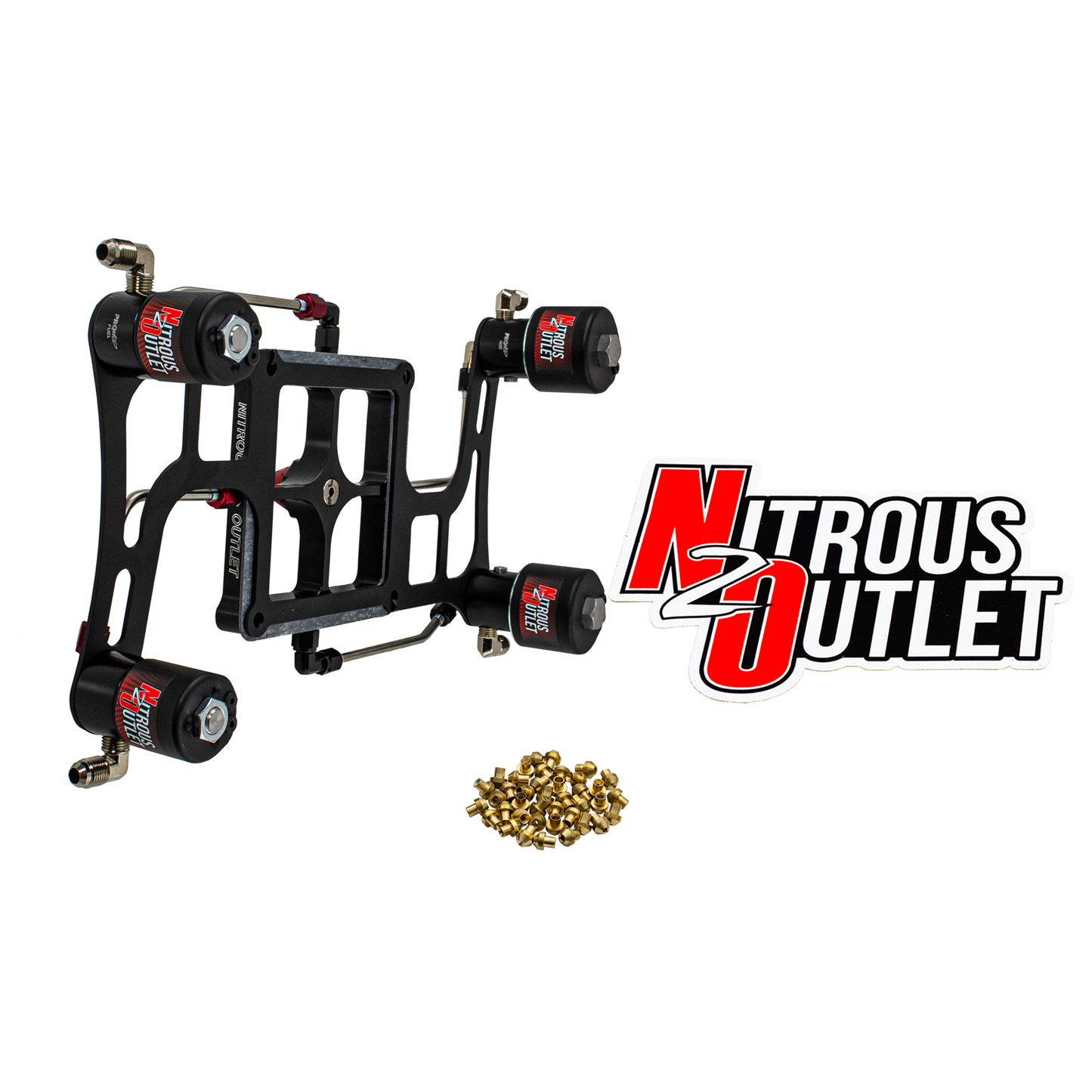 Hornet 2 Race Wet 4500 Boomerang Solenoids Forward Nitrous Plate Conversion