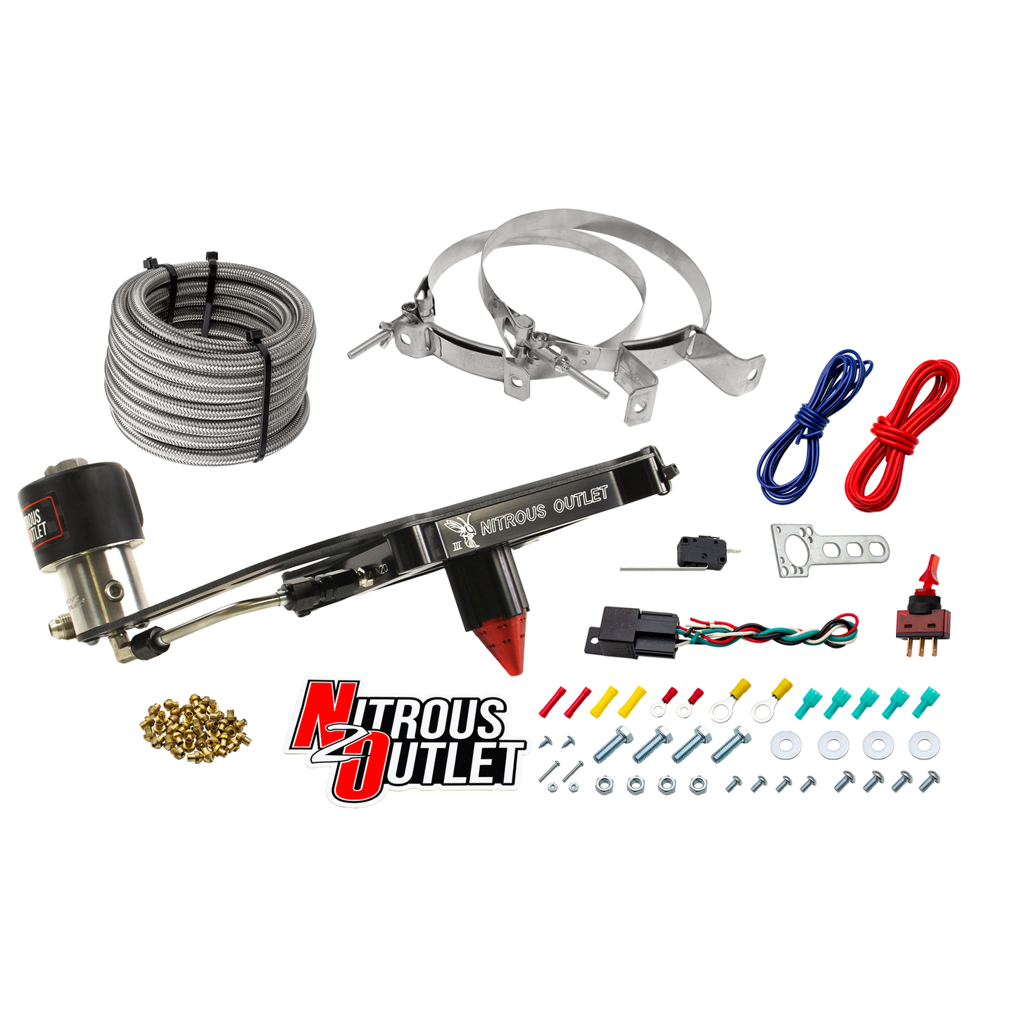 4150 Stinger 3 Dry Race Plate System With Offset Solenoid Bracket(50-600HP)