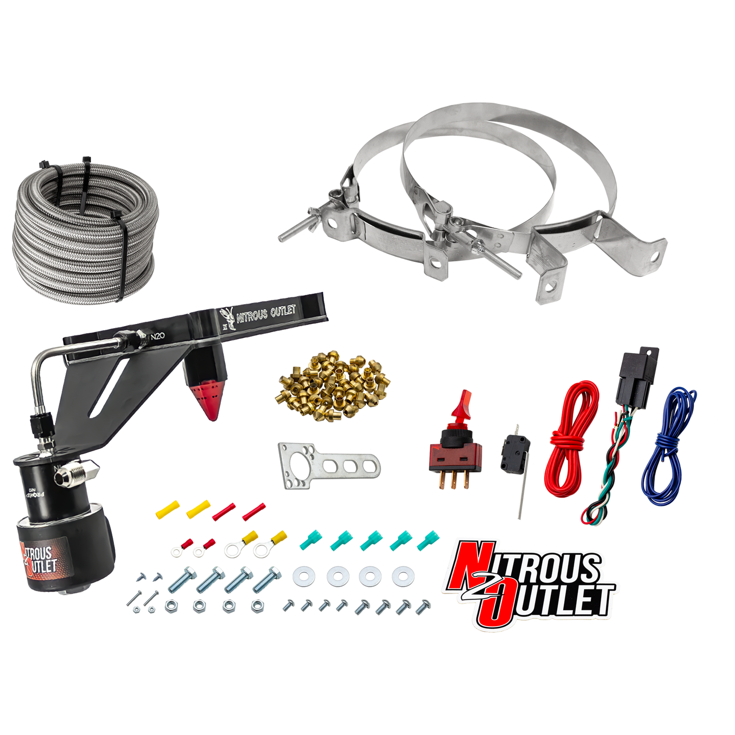4150  Stinger 3 Dry Race Plate System with Deep EFI Center Solenoid Bracket(50-600HP)