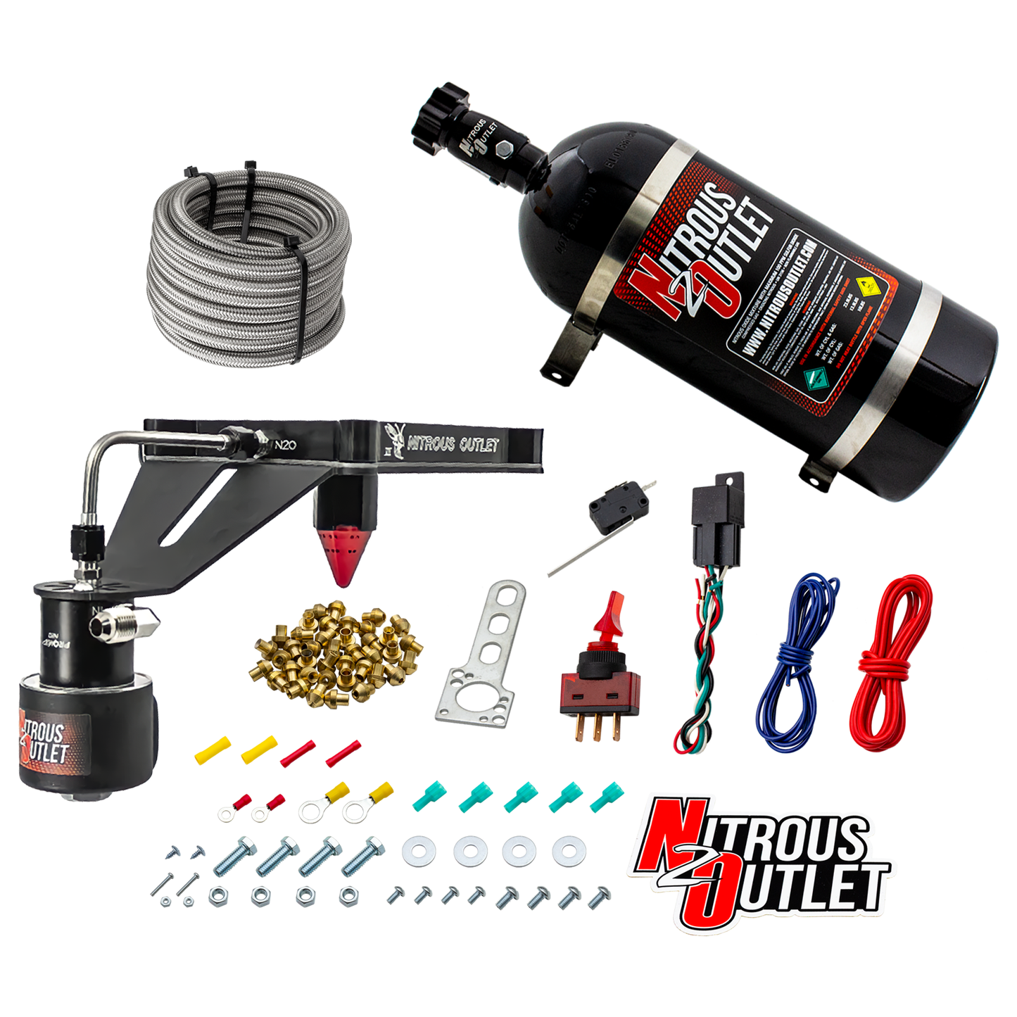 4150  Stinger 3 Dry Race Plate System with Deep EFI Center Solenoid Bracket(50-600HP)