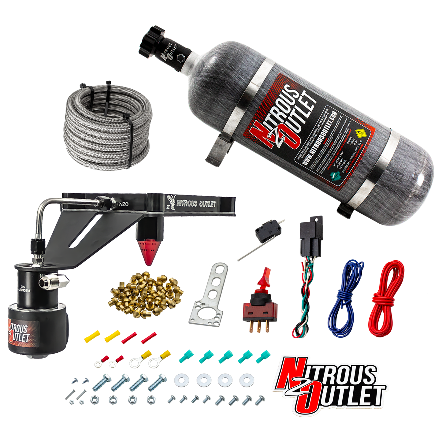 4150  Stinger 3 Dry Race Plate System with Deep EFI Center Solenoid Bracket(50-600HP)
