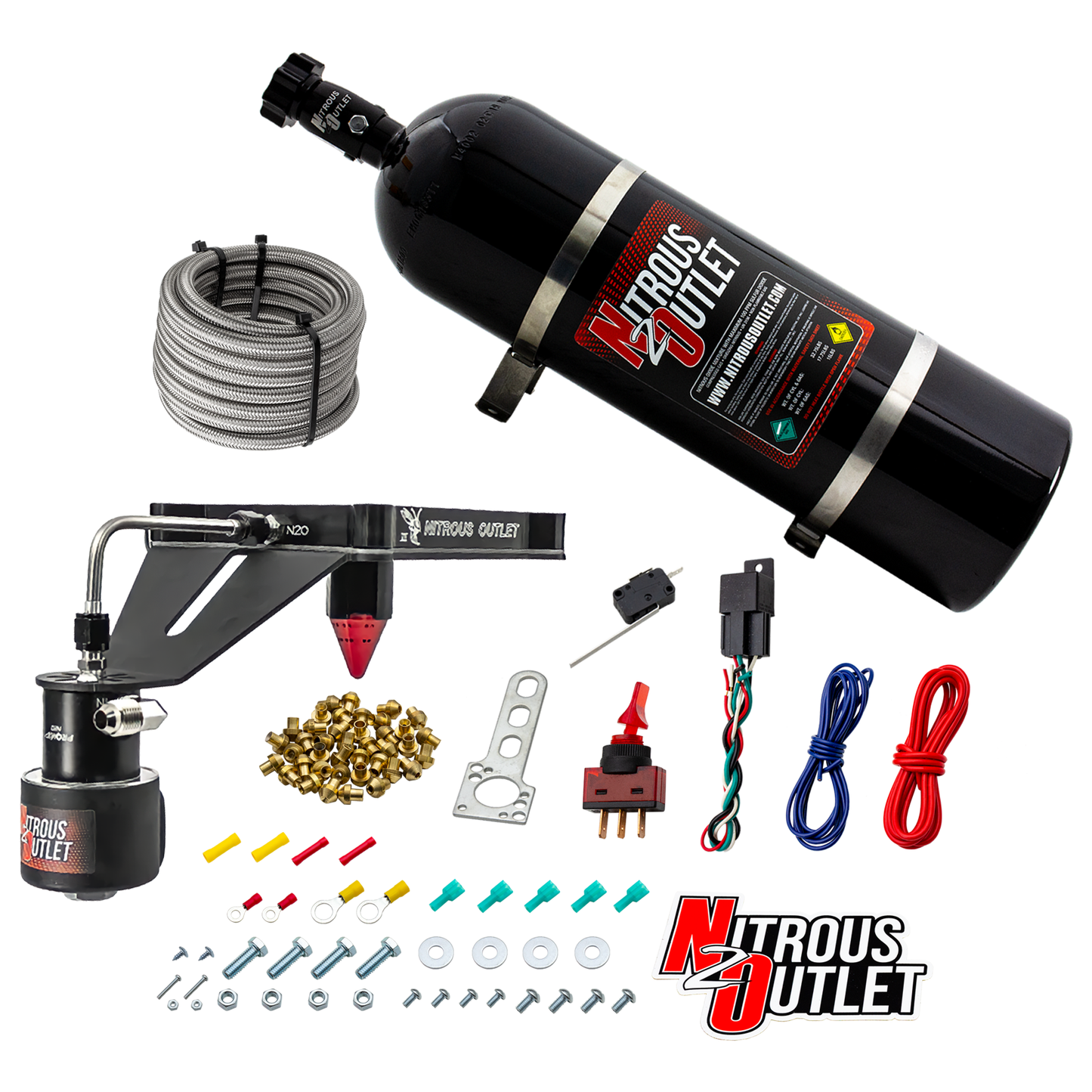 4150  Stinger 3 Dry Race Plate System with Deep EFI Center Solenoid Bracket(50-600HP)