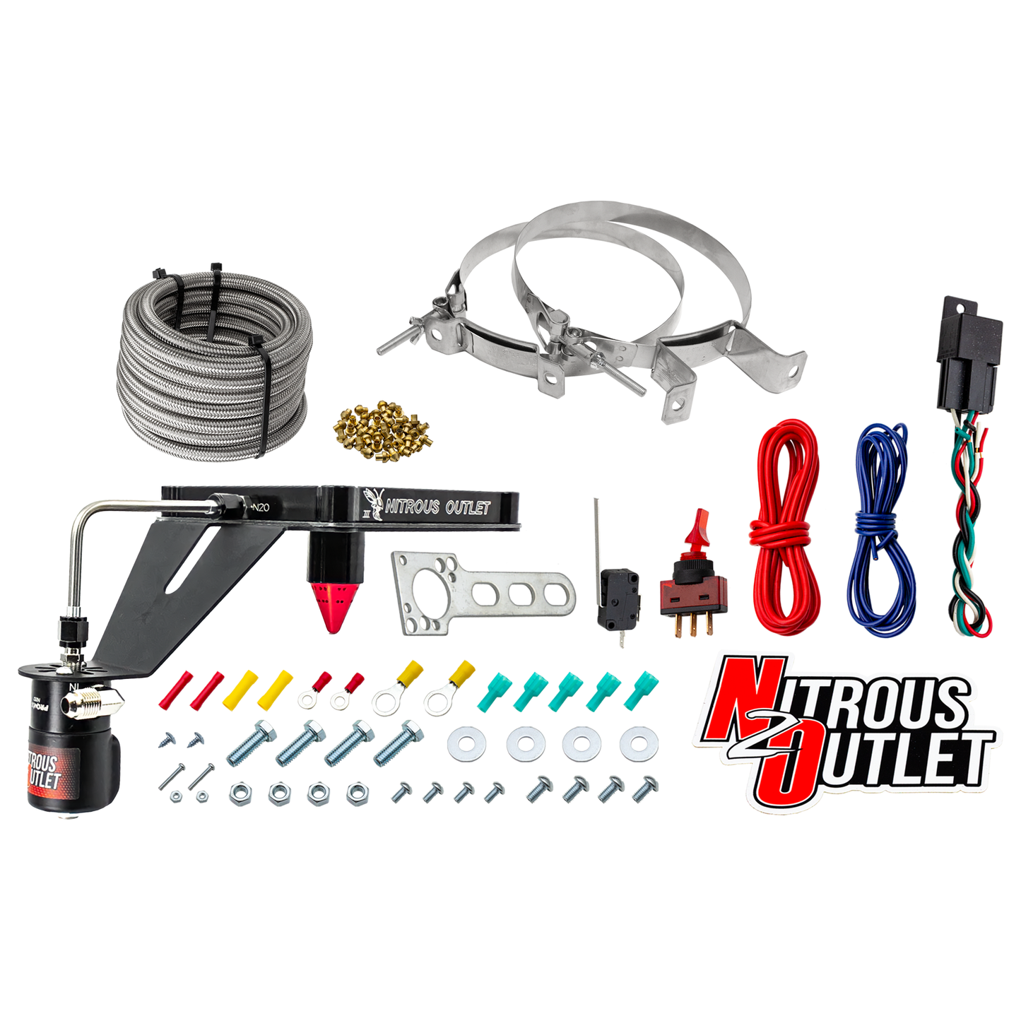 4500 Stinger 3 Dry Plate System with Deep EFI Center Solenoid Bracket (50-400HP)