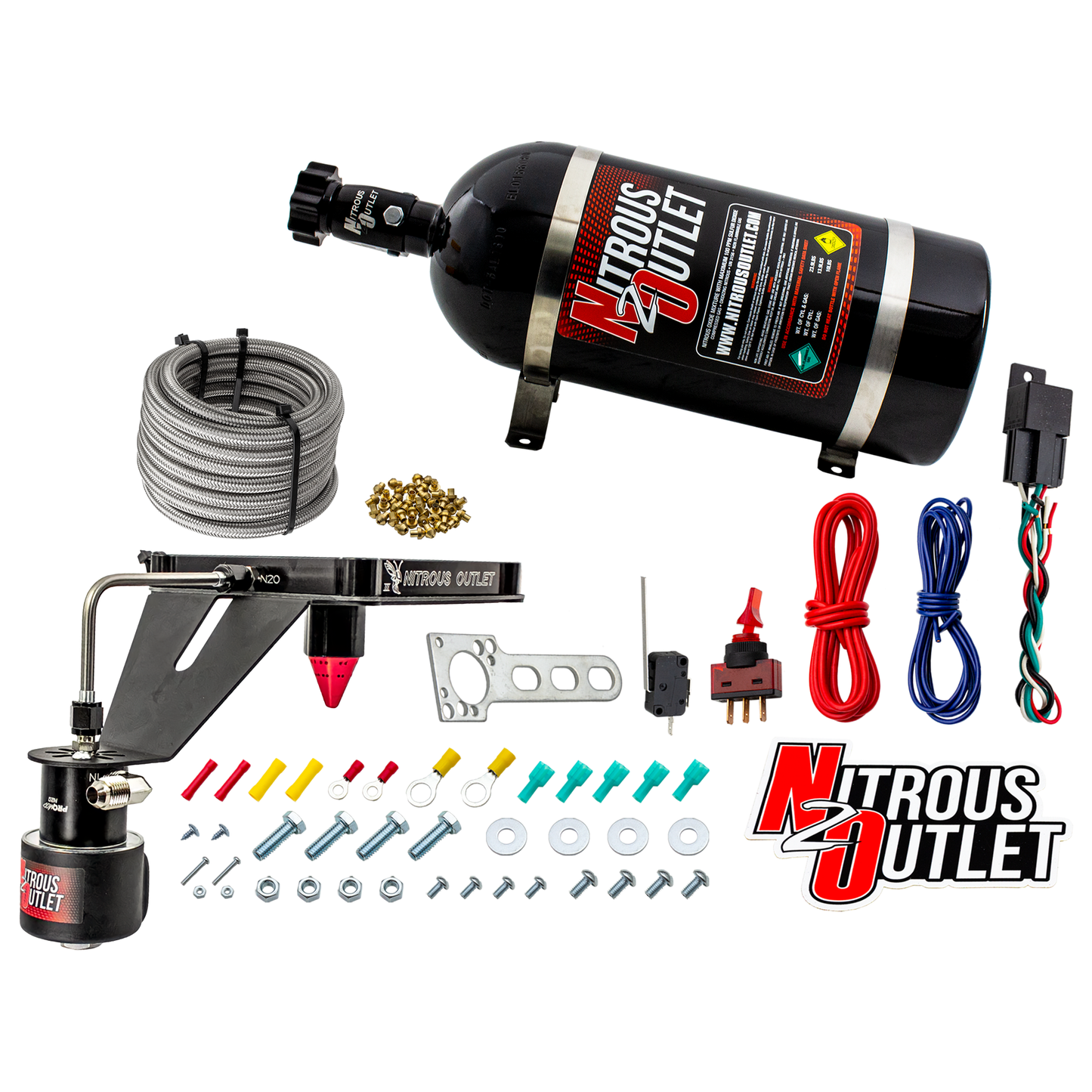 4500 Stinger 3 Dry Race Plate System with Deep EFI Center Solenoid Bracket(50-600HP)