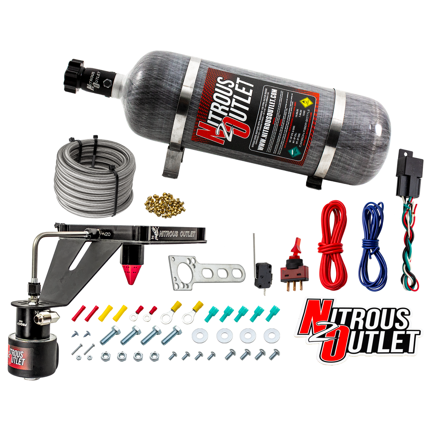 4500 Stinger 3 Dry Race Plate System with Deep EFI Center Solenoid Bracket(50-600HP)