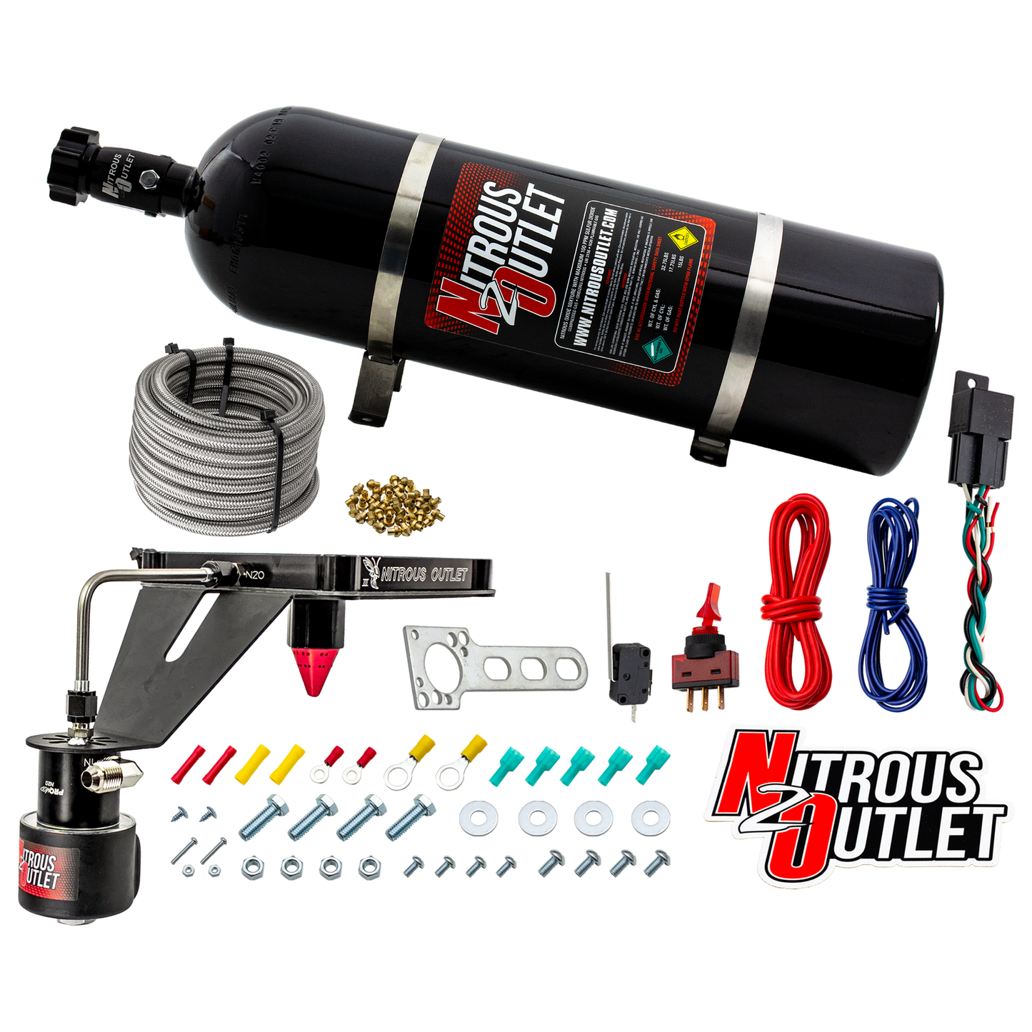 4500 Stinger 3 Dry Race Plate System with Deep EFI Center Solenoid Bracket(50-600HP)