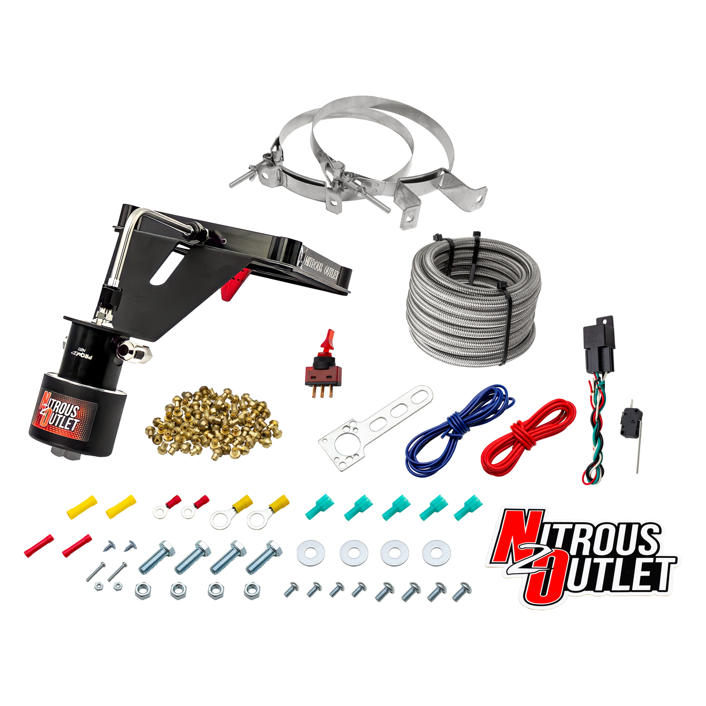 4500 Stinger 2 Dry Race Plate System with Deep Break Solenoid Bracket (50-600HP)