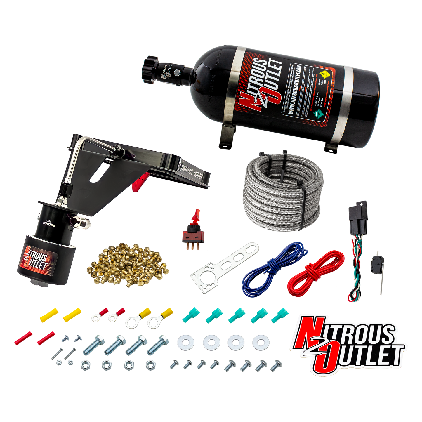 4500 Stinger 2 Dry Race Plate System with Deep Break Solenoid Bracket (50-600HP)