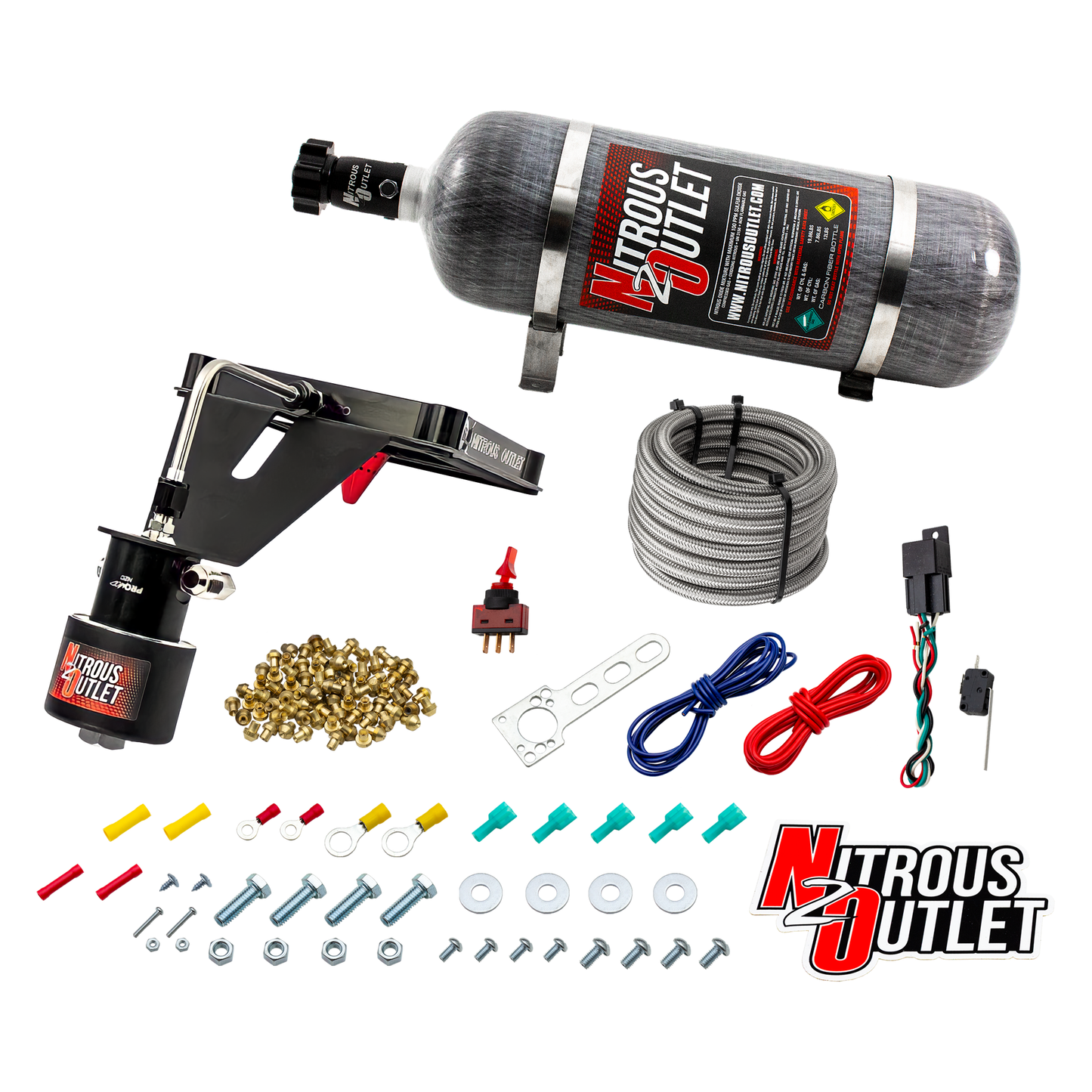 4500 Stinger 2 Dry Race Plate System with Deep Break Solenoid Bracket (50-600HP)