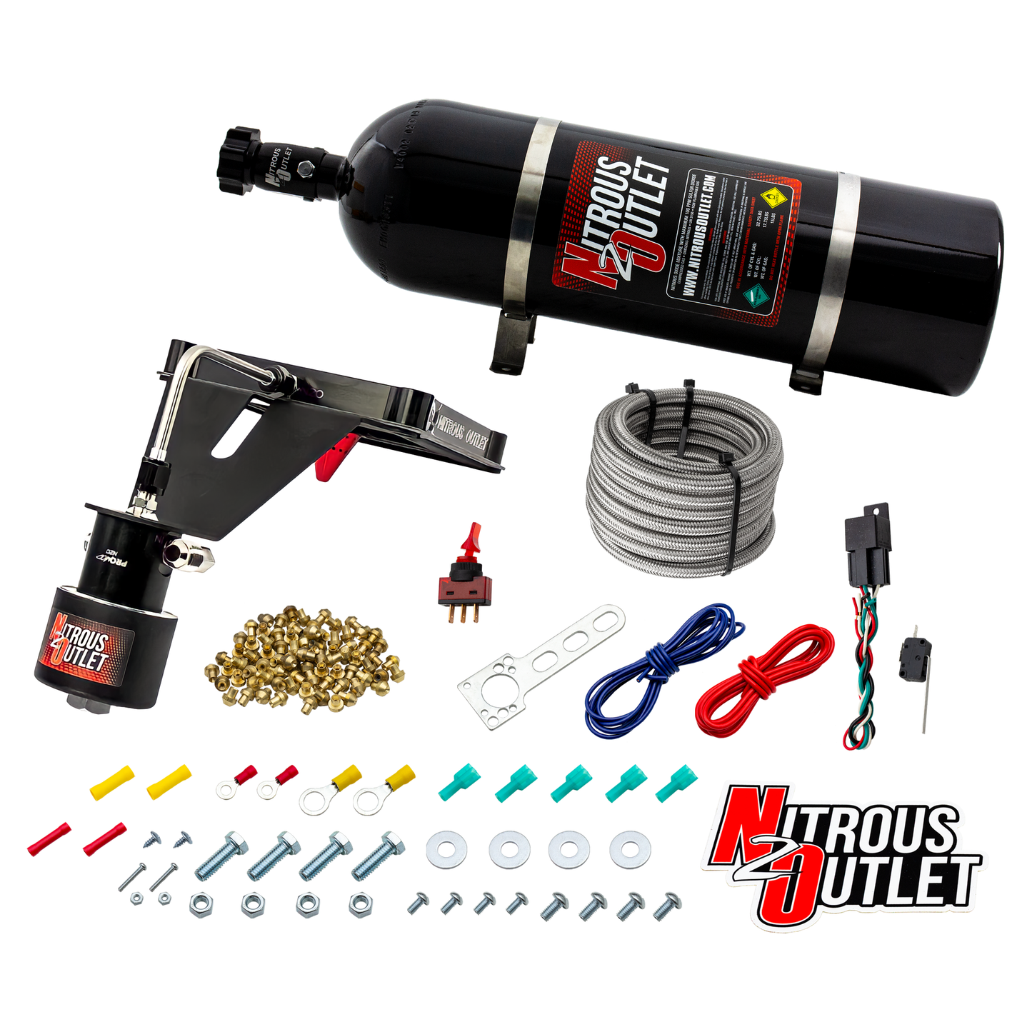 4500 Stinger 2 Dry Race Plate System with Deep Break Solenoid Bracket (50-600HP)