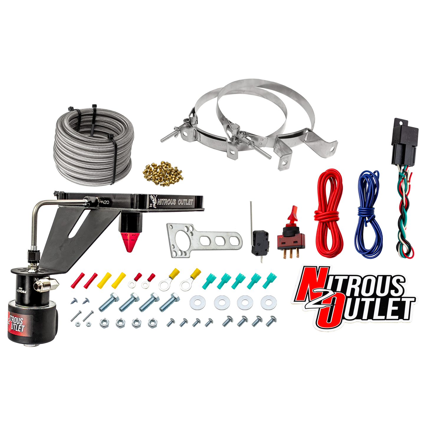 4500 Stinger 3 Dry Race Plate System with Deep EFI Center Solenoid Bracket(50-600HP)