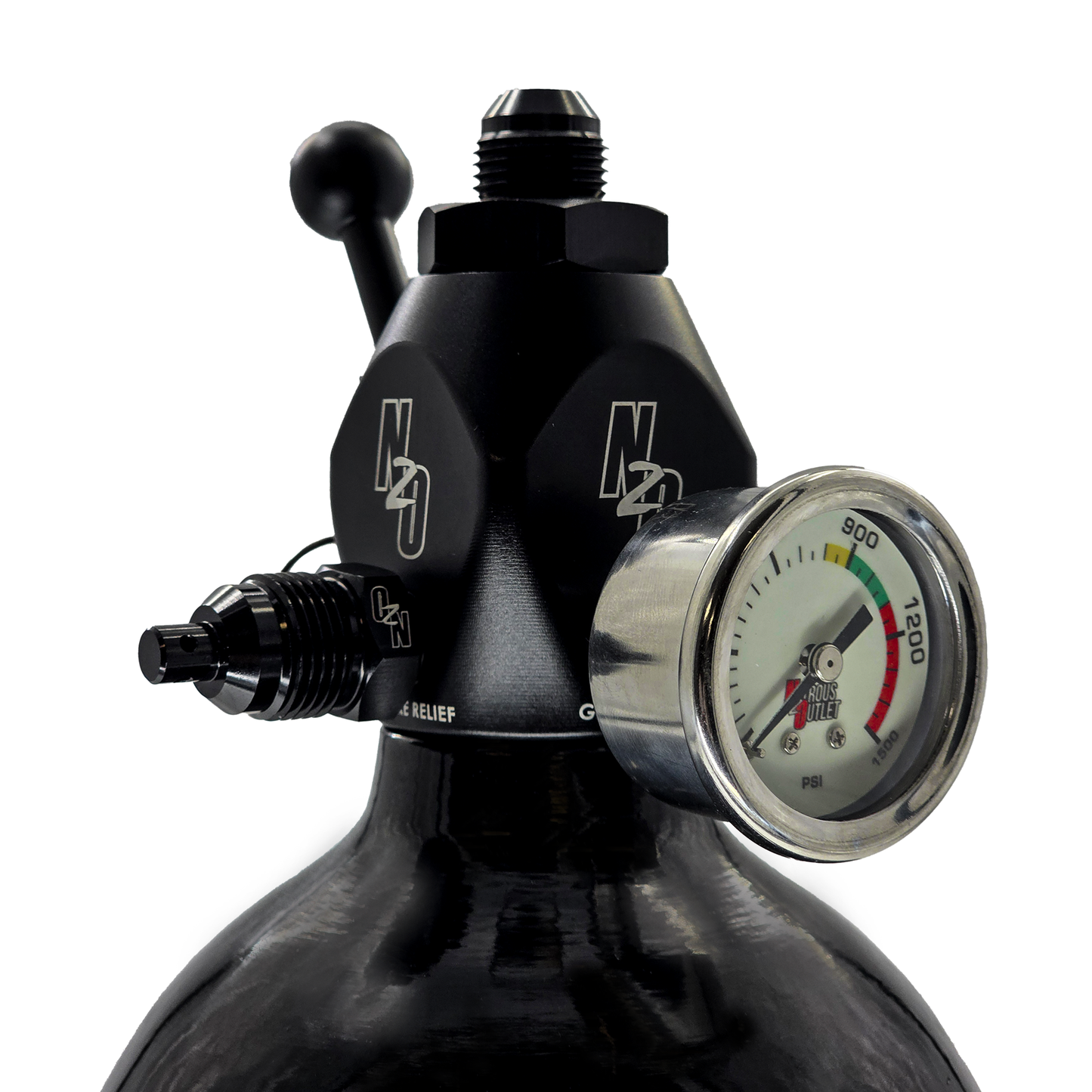 Nitrous Outlet 5lb PowerFlow Max Race Ready Nitrous Bottle - .512 ID Ball Valve