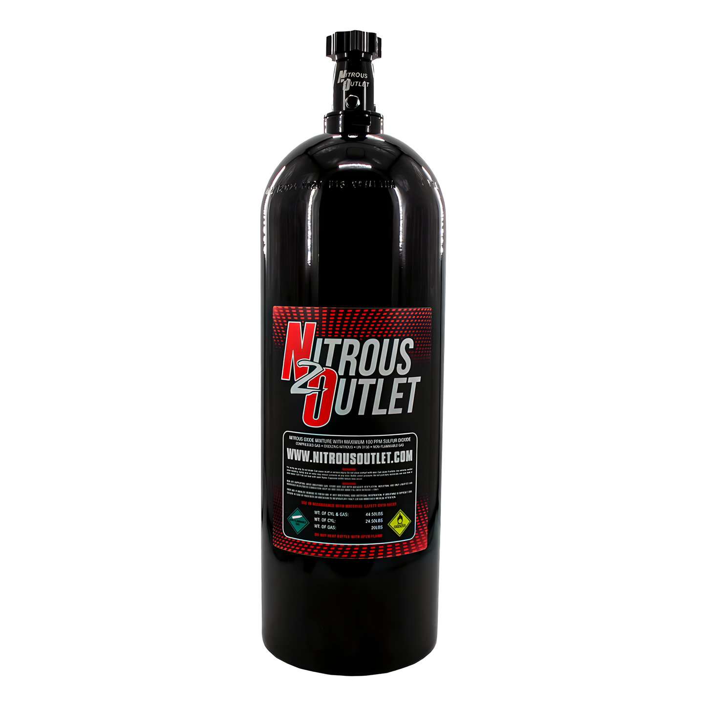 20lb Nitrous Bottle & High Flow Billet Valve