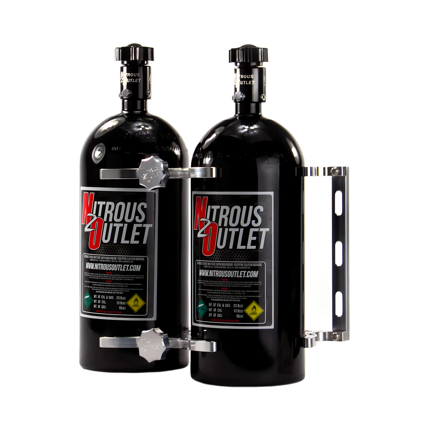 Dual Vertical Billet 10lb/15lb Nitrous Bottle Bracket