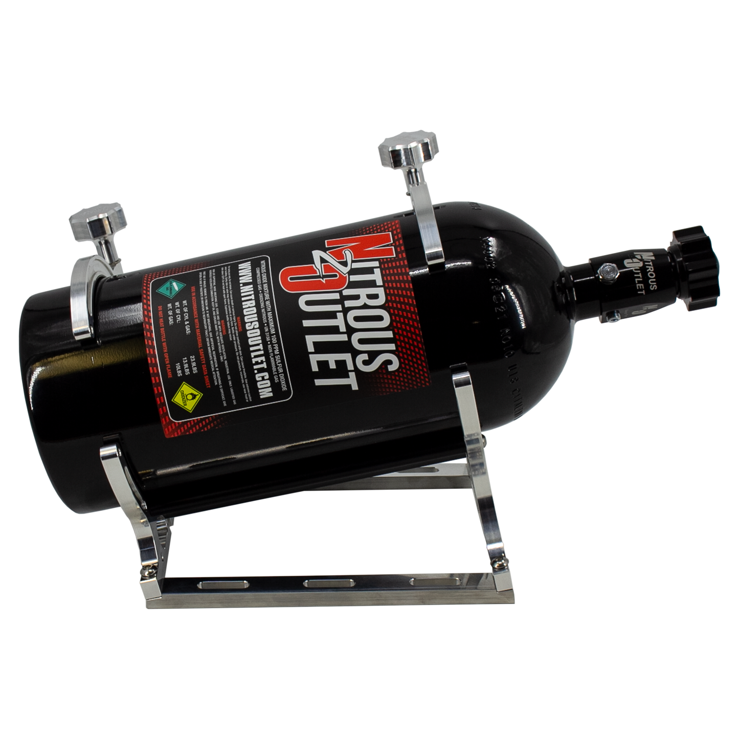 Billet Heated Nitrous Bottle Bracket With Rubber Bottle Isolators