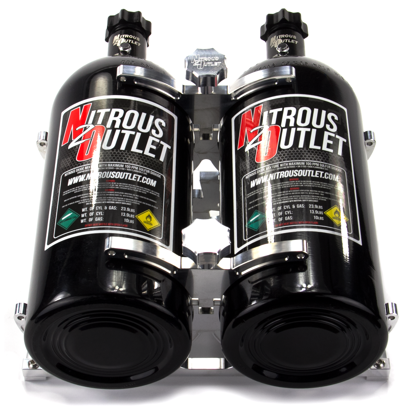 Dual Billet Aluminum Heated Bottle Bracket with Pressure Activation Switch