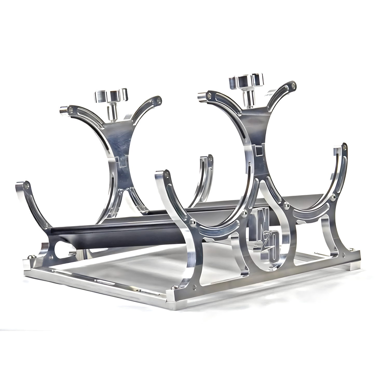 Dual Billet Heated Nitrous Bottle Bracket With Rubber Bottle Isolators