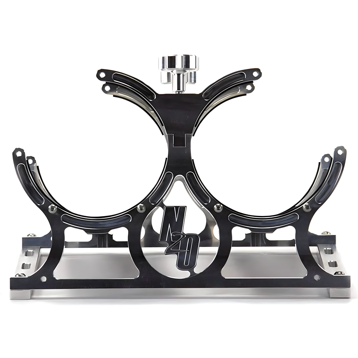 Dual Billet Heated Nitrous Bottle Bracket With Rubber Bottle Isolators