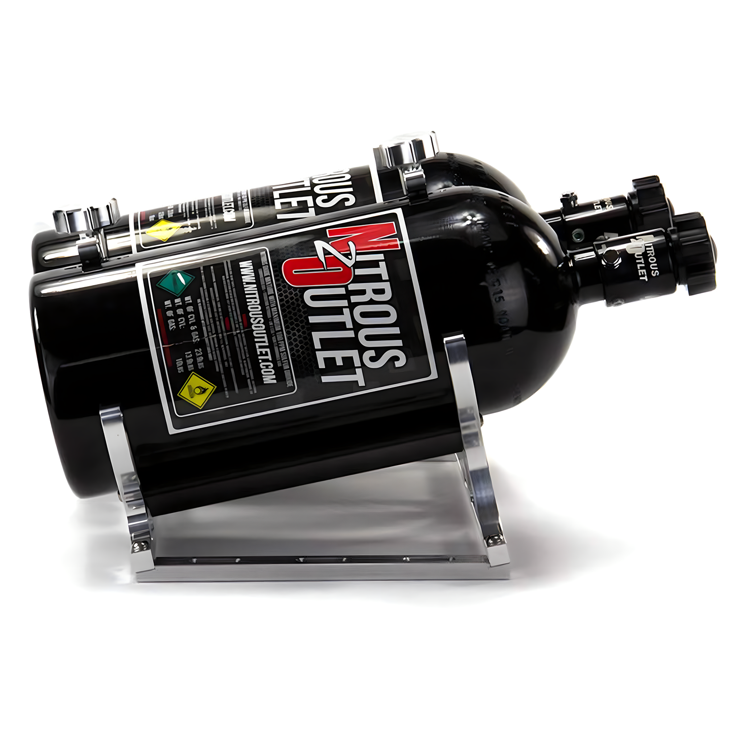 Dual Billet Heated Nitrous Bottle Bracket With Rubber Bottle Isolators