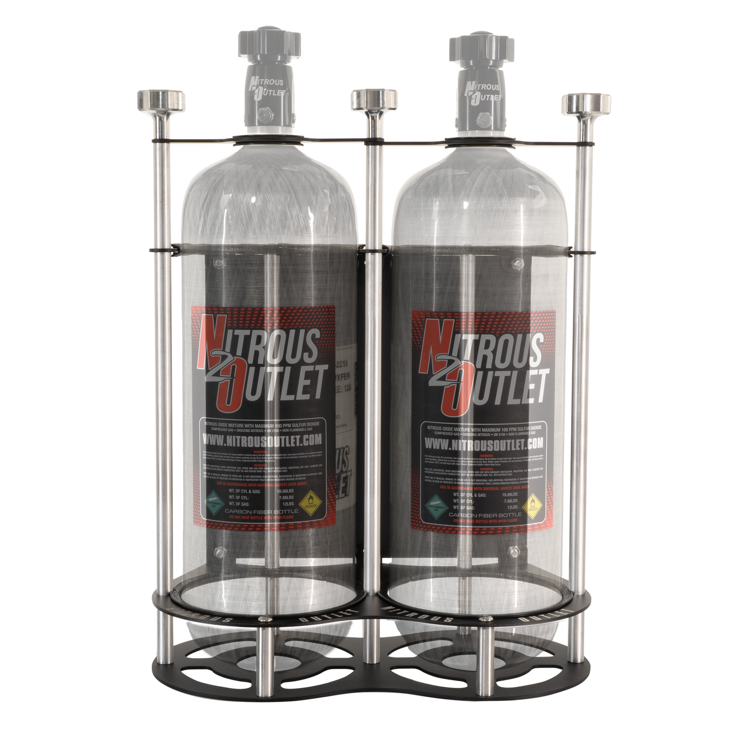 Race-Light Dual Bottle Bracket - Roll Bar Mount (10lb, 12lb, and 15lb)