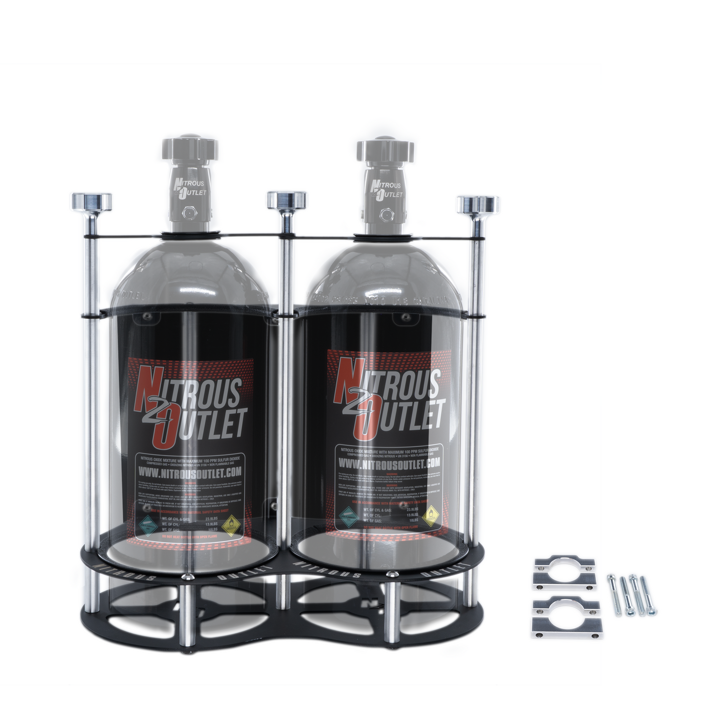 Race-Light Dual Bottle Bracket - Roll Bar Mount (10lb, 12lb, and 15lb)