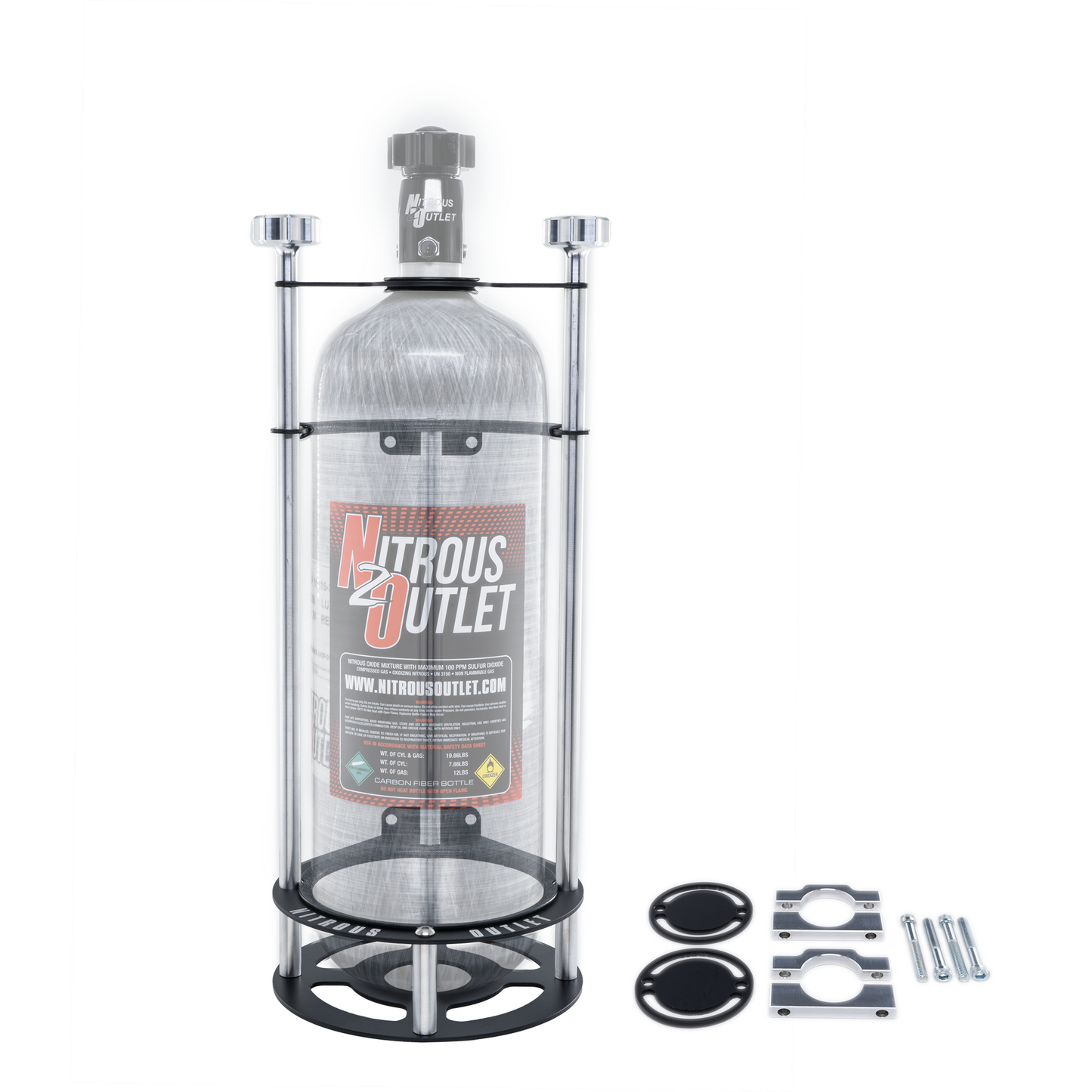 Race-Light Single Bottle Bracket - Roll Bar Mount (10lb, 12lb, 15lb, 20lb)