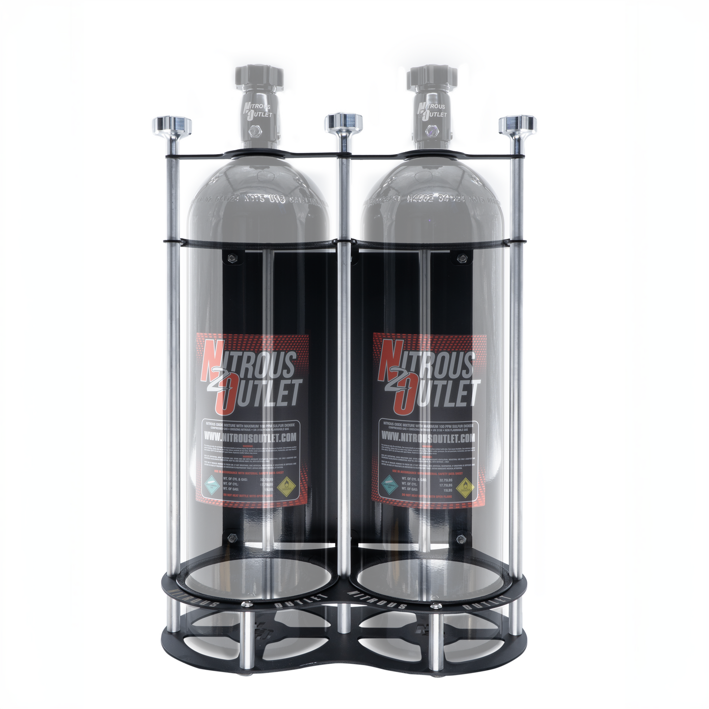 Race-Light Dual Bottle Bracket - Roll Bar Mount (10lb, 12lb, and 15lb)