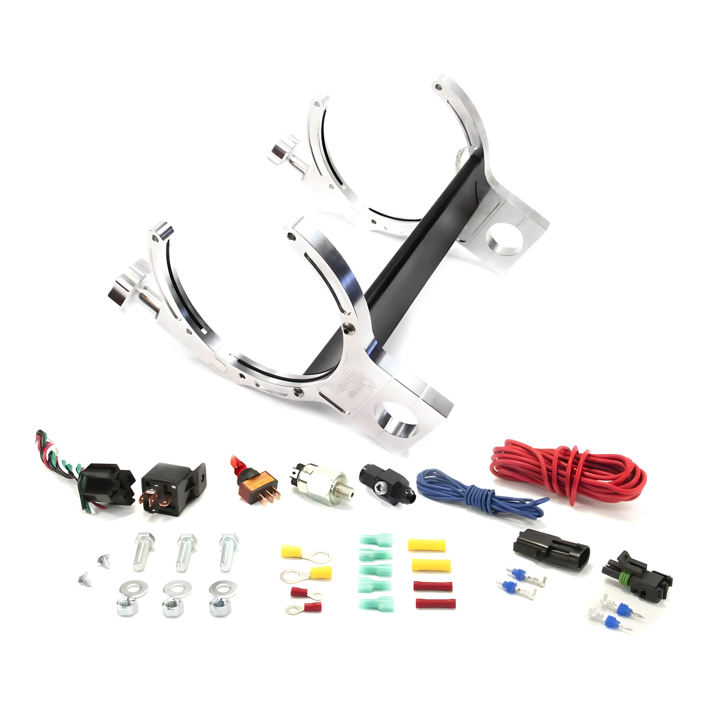 Roll Bar Mounted Heated Billet Aluminum Bottle Bracket with 4AN Install Accessories